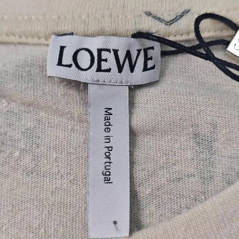 Loewe LOEWE Light beige logo short sleeve T-shirt Size S / US 4 / IT 40 - 5 Thumbnail