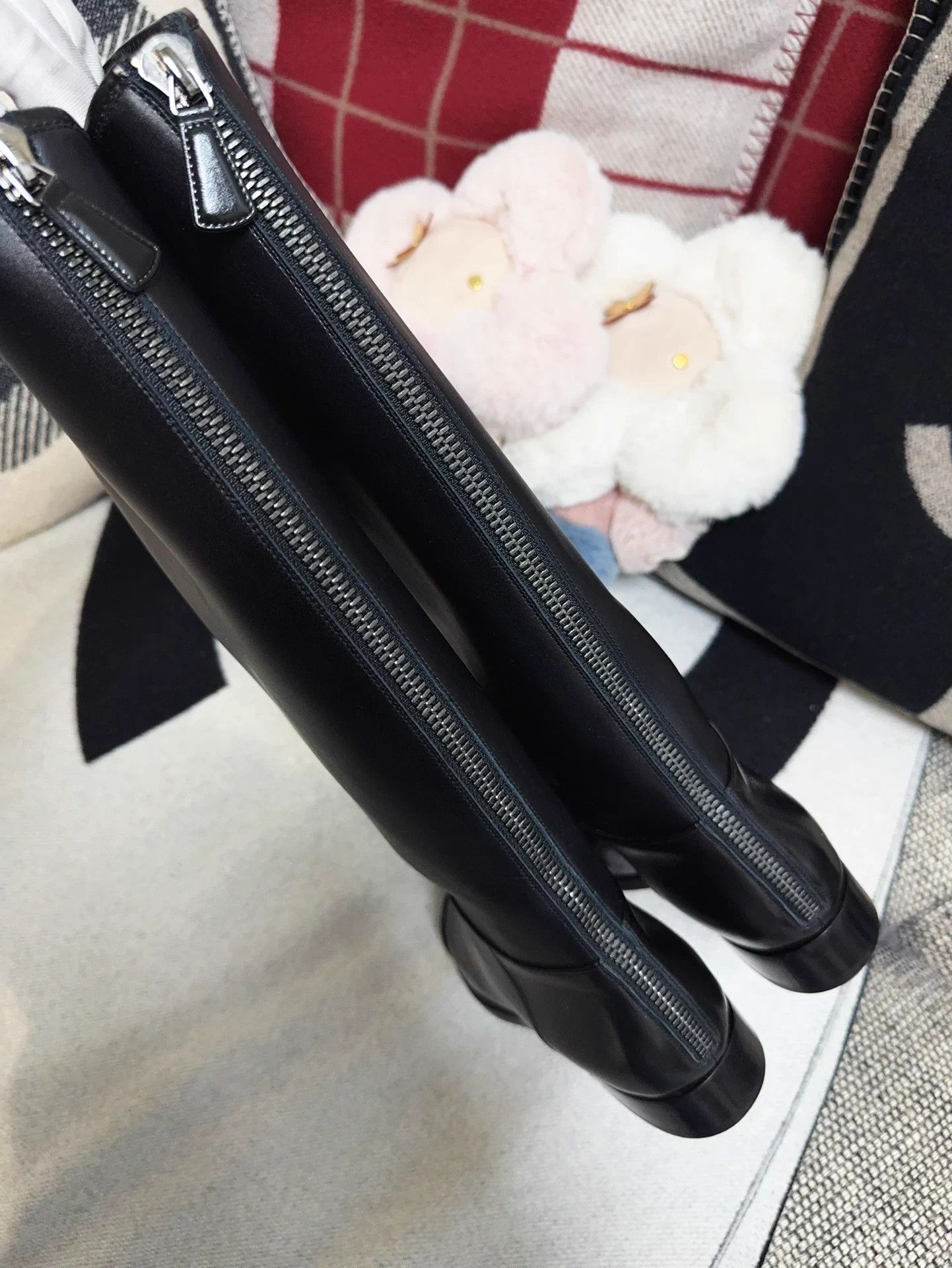 Chanel Chanel Black CC Embroidered Leather Riding Knee-high Boots Size US 5 / IT 35 - 5 Thumbnail