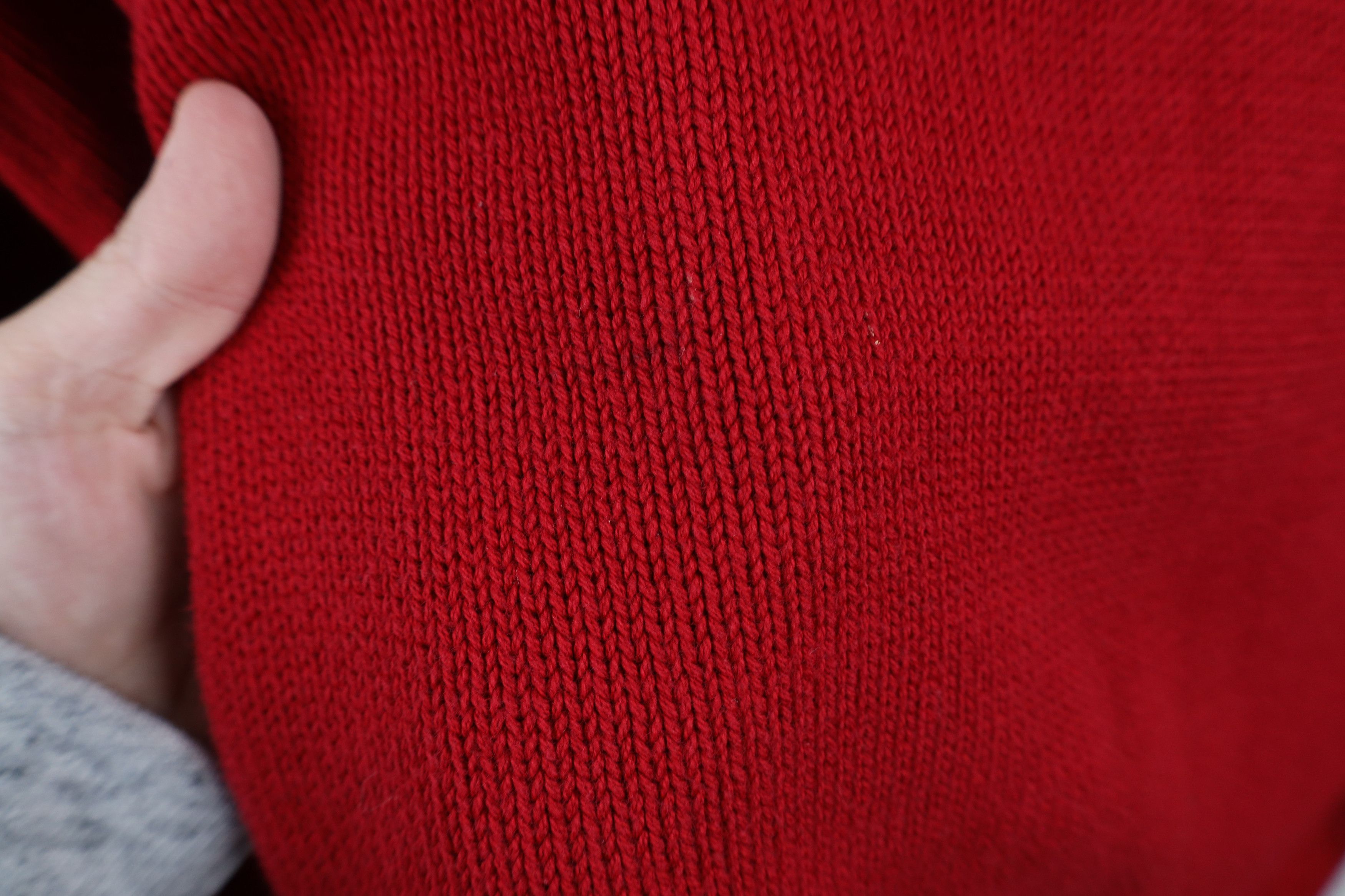 Lands' End × Vintage Vintage 90s Lands End Cotton Knit Crewneck Sweater Red USA Size US L / EU 52-54 / 3 - 5 Thumbnail