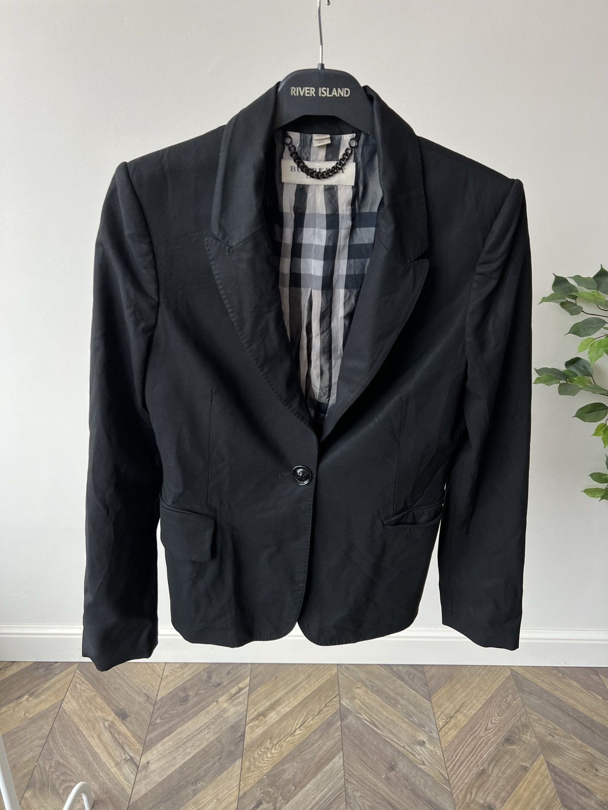 Burberry Vintage Burberry London Slim Fit women’s Blazer Check Lining Size S / US 4 / IT 40 - 3 Thumbnail