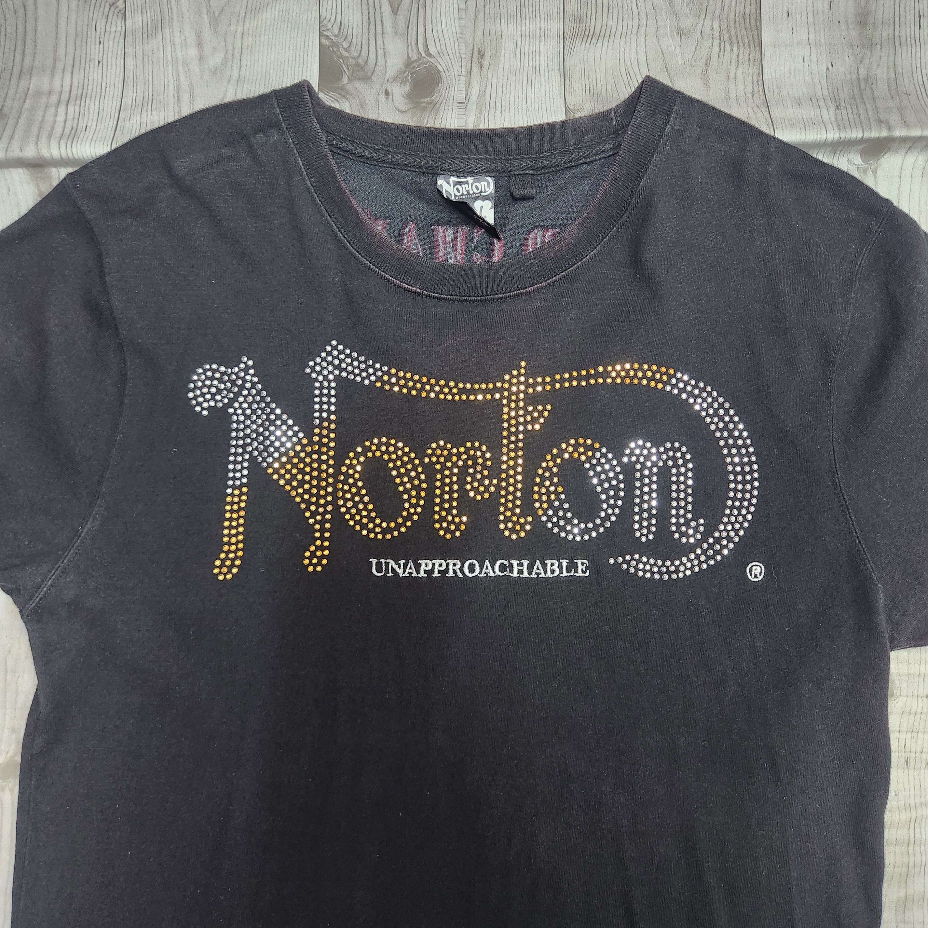 Norton Vintage Norton Bling Bling Big Logo TShirt Size US S / EU 44-46 / 1 - 12 Thumbnail