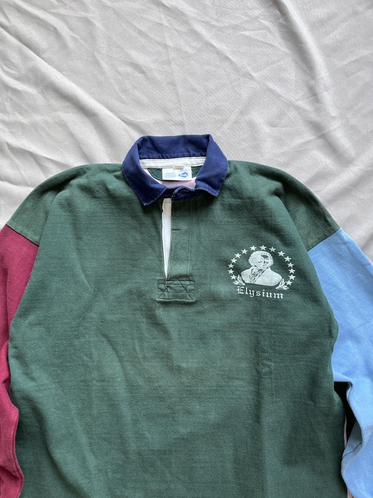 Vintage Vintage Ludwig van Beethoven Elysium Rugby Shirt Size US L / EU 52-54 / 3 - 3 Thumbnail