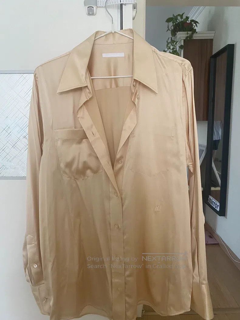 Helmut Lang HELMUT LANG Champagne-colored silk shirt Size M / US 6-8 / IT 42-44 - 1 Thumbnail
