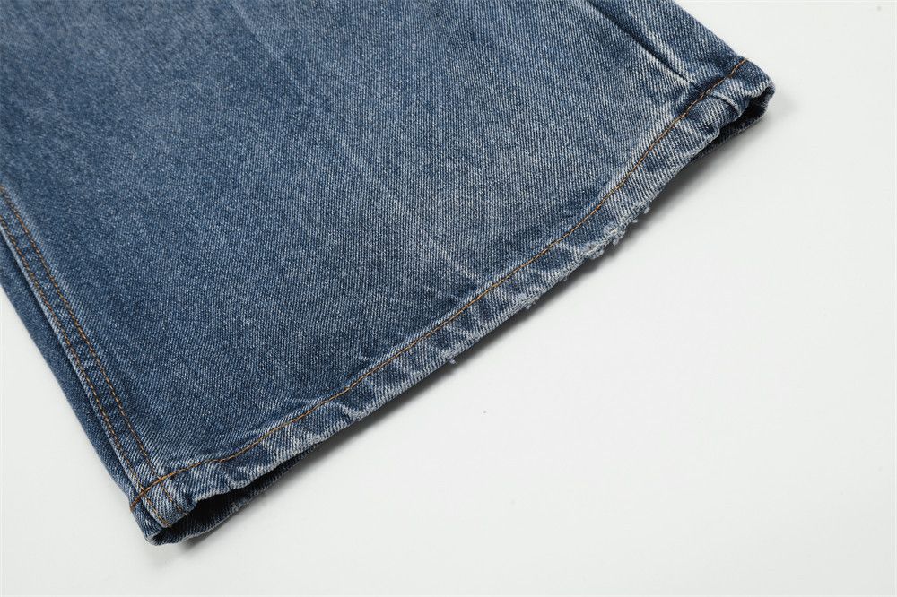 Vintage Men's distressed hip-hop loose straight washed ripped jeans Size US 32 / EU 48 - 6 Thumbnail
