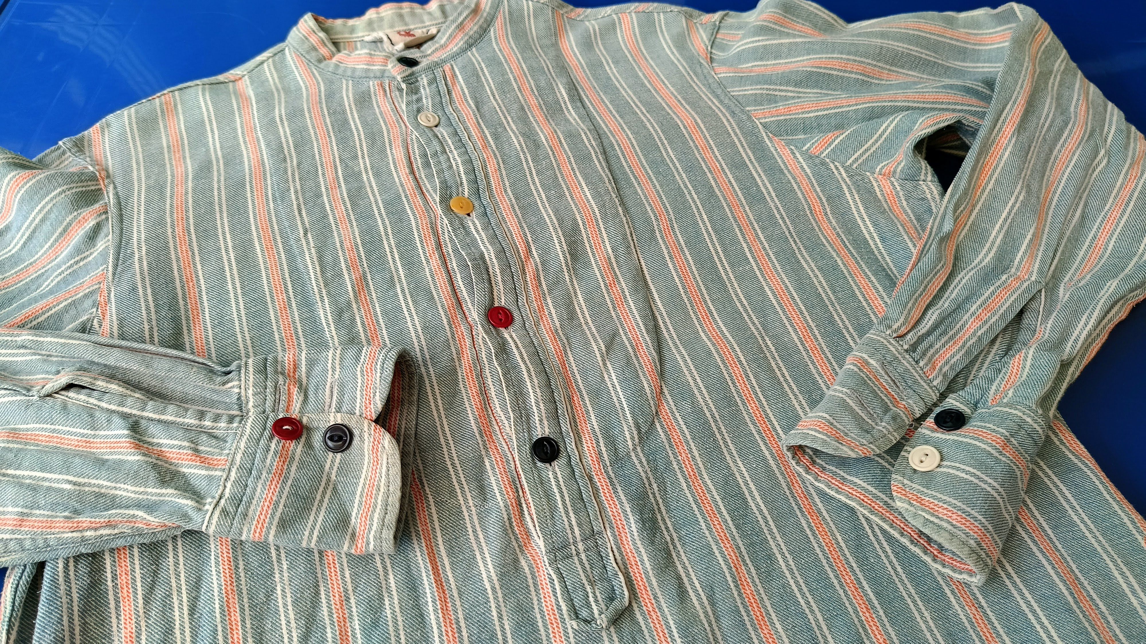 45rpm 45RPM by R Japan mandarin pullover indigo work vtg shirt Size US S / EU 44-46 / 1 - 11 Thumbnail