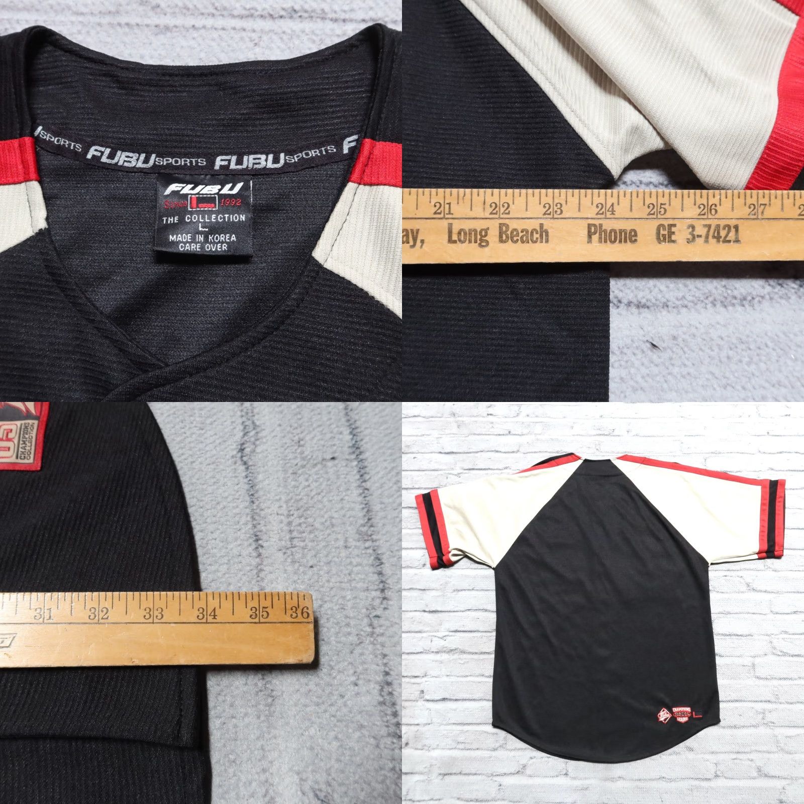 Fubu VINTAGE FUBU Baseball Jersey Mens L Black 05 Hip Hop Street 2000s Size US L / EU 52-54 / 3 - 8 Thumbnail