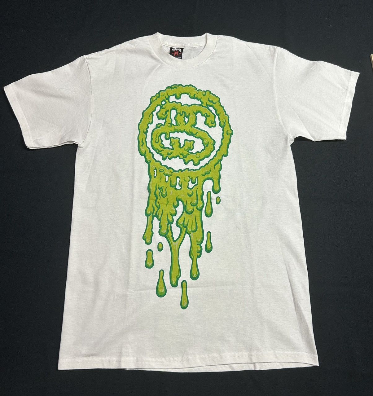 Stussy Stussy Green Slime Drip Tee Shirt Mens Medium Rare Archive | Grailed