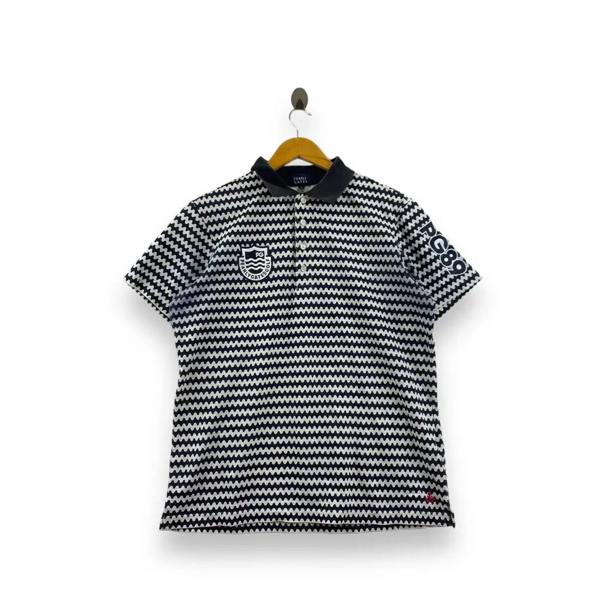 Vintage Vintage PEARLY GATES GOLF Monogram PG89 Polo Tee Shirt Top Size M / US 6-8 / IT 42-44 - 1 Thumbnail