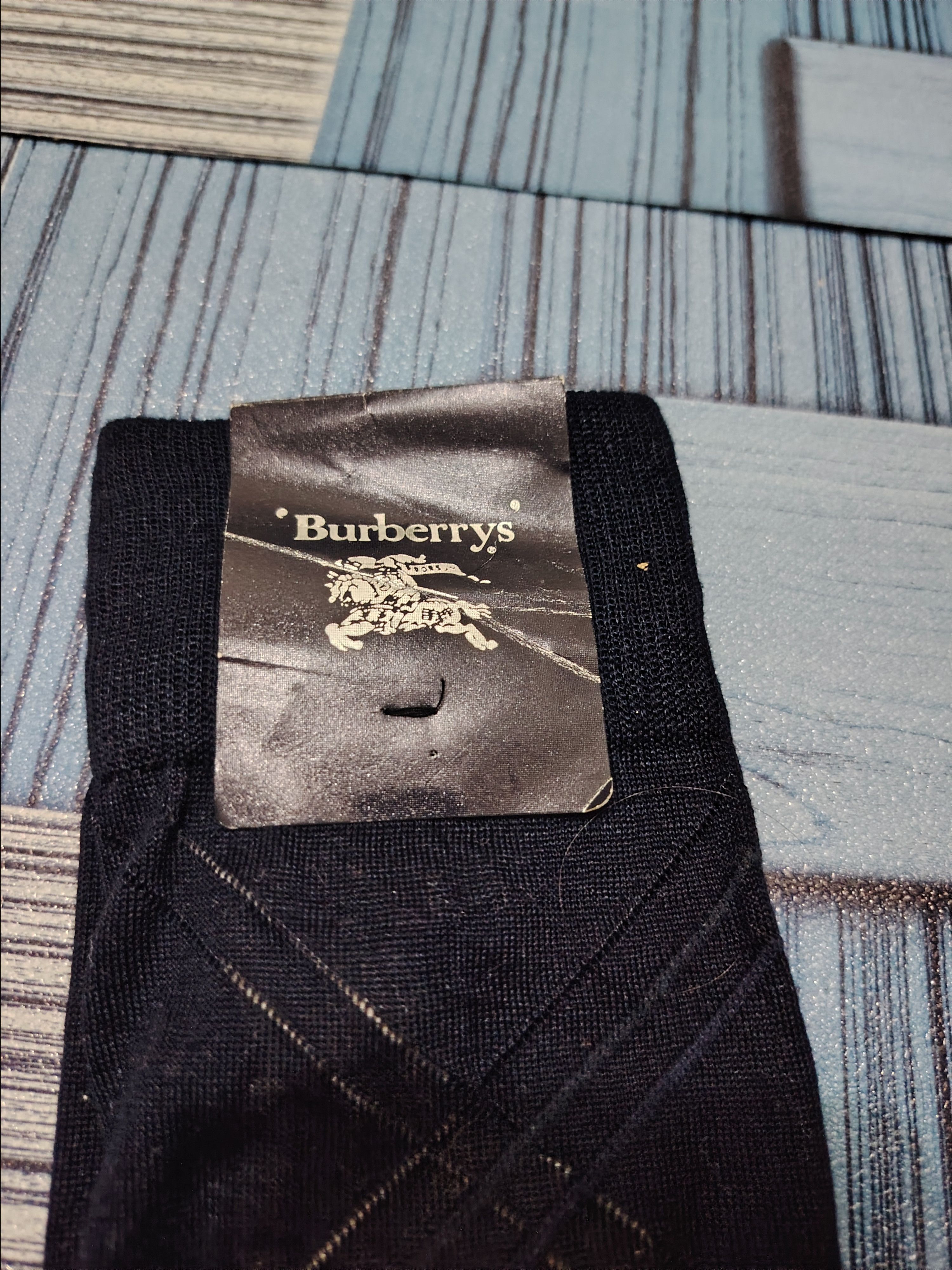 Burberry Burberrys soft socks dark blue Size ONE SIZE - 8 Thumbnail