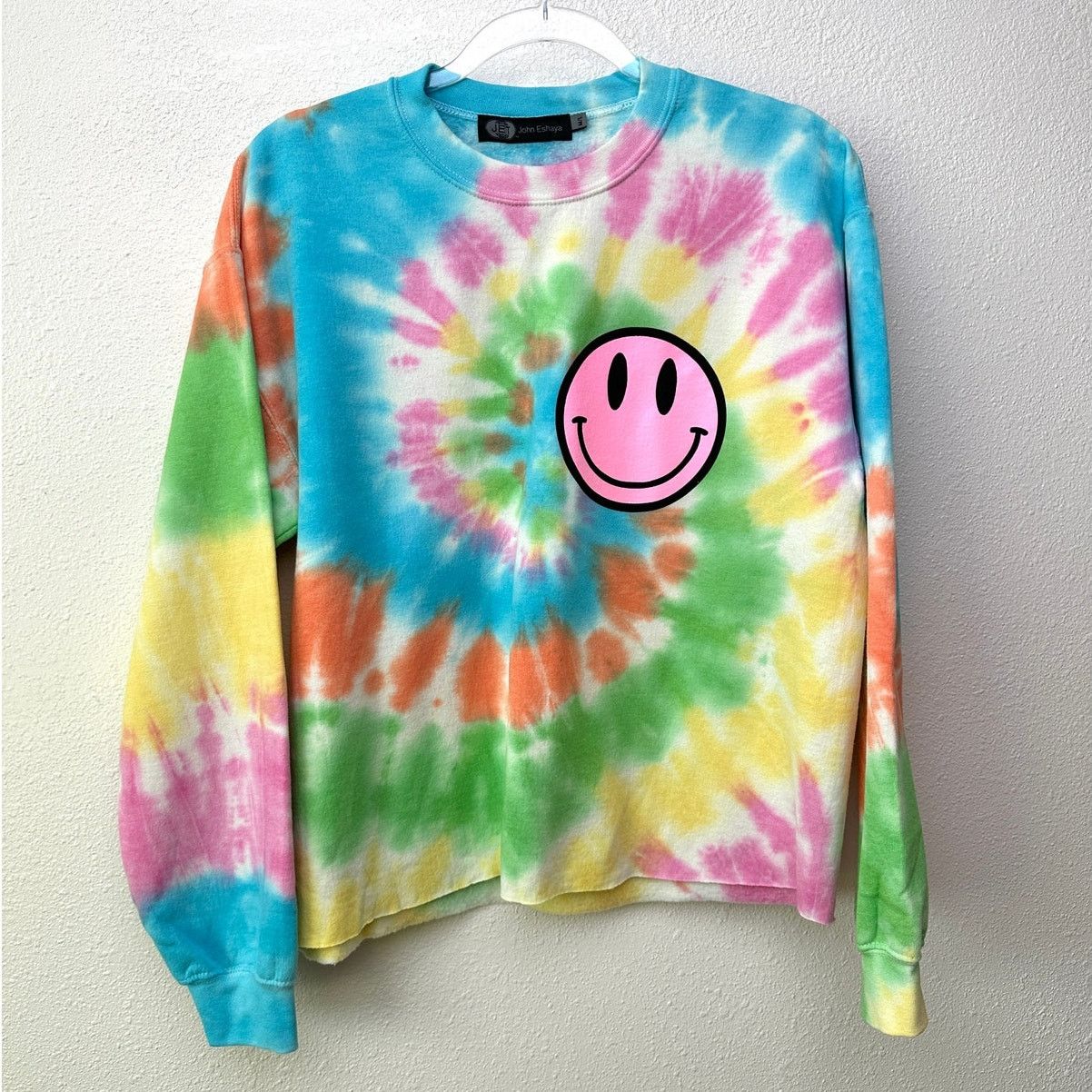 Other John Eshaya JET Pastel Tie-Dye Smiley Sweatshirt (M/L) Size US M / EU 48-50 / 2 - 2 Thumbnail