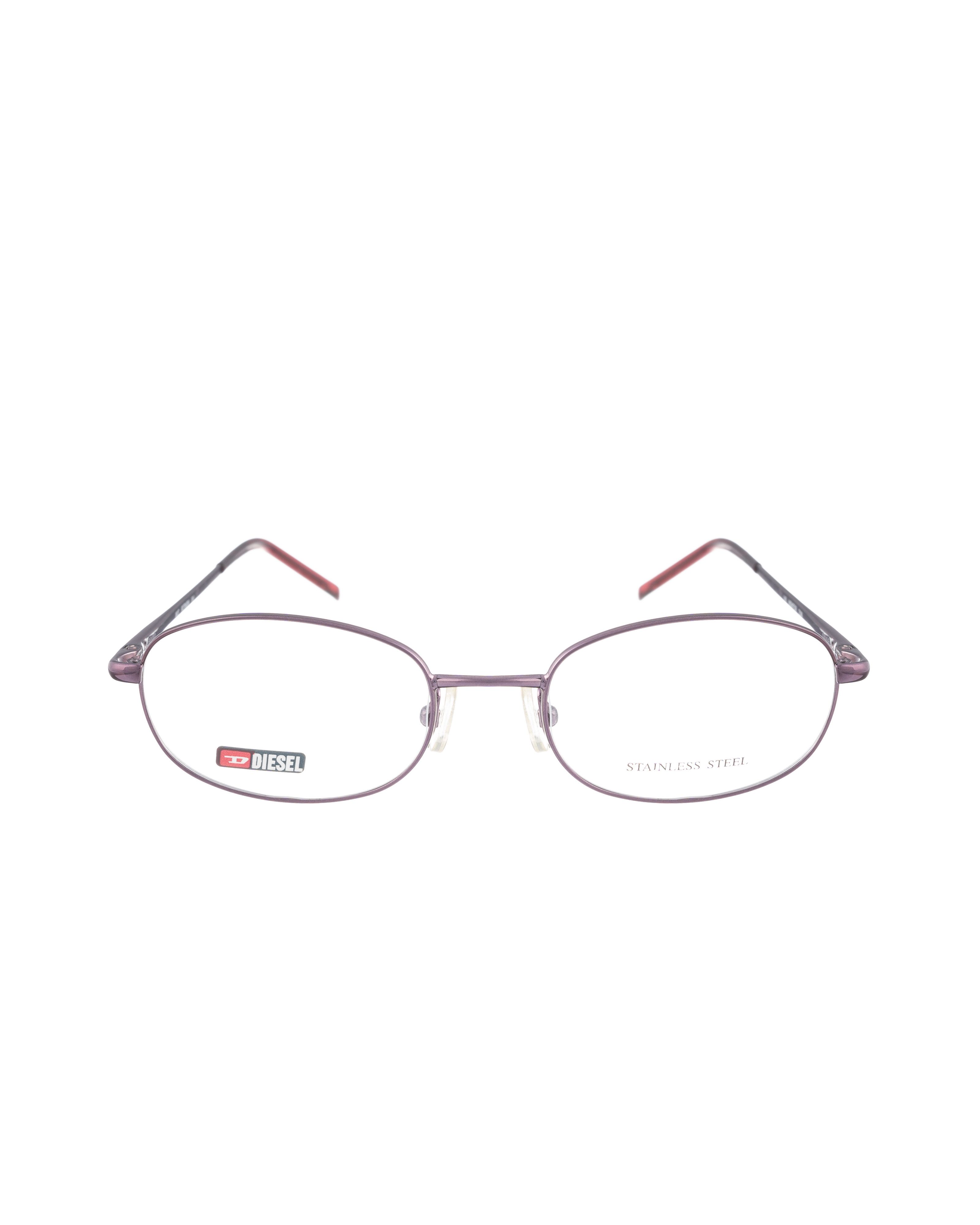 Diesel Diesel 90s Oval Metallic Burgundy Violet Glasses Size ONE SIZE - 1 Thumbnail