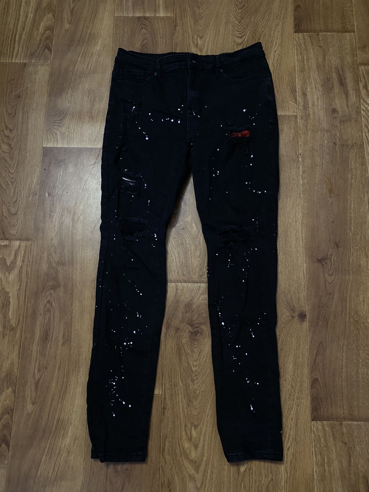Maniere De Vior Painted Jeans Like Amiri Or Gallery Dept. Size US 34 / EU 50 - 1 Thumbnail