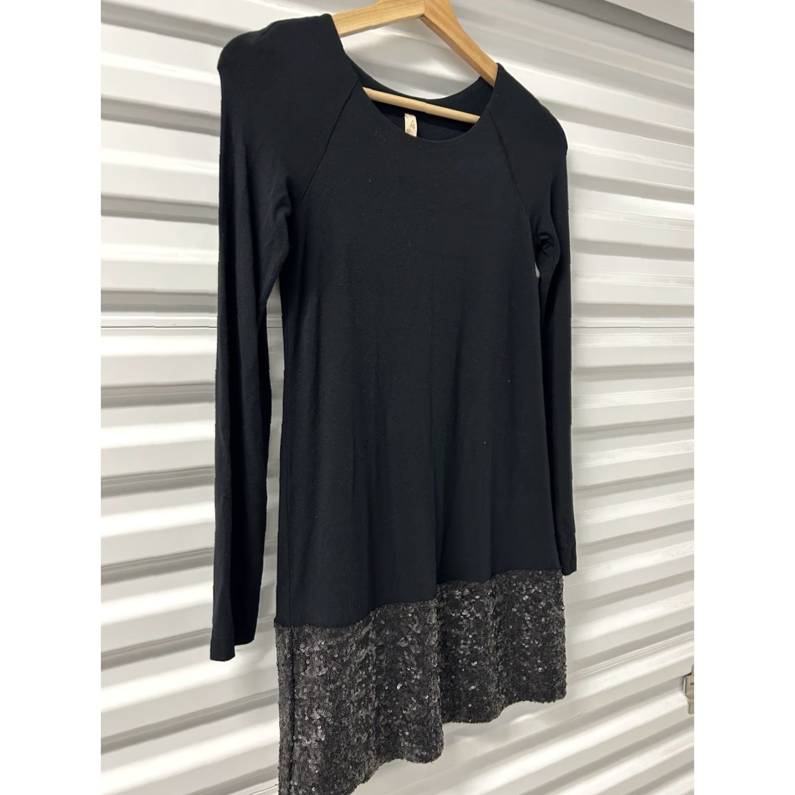 Bailey 44 VINTAGE Women Bailey44 Dressed Stretch Black/Sparkle Accent Contrast Shift Dress Size XS Size XS / US 0-2 / IT 36-38 - 4 Thumbnail