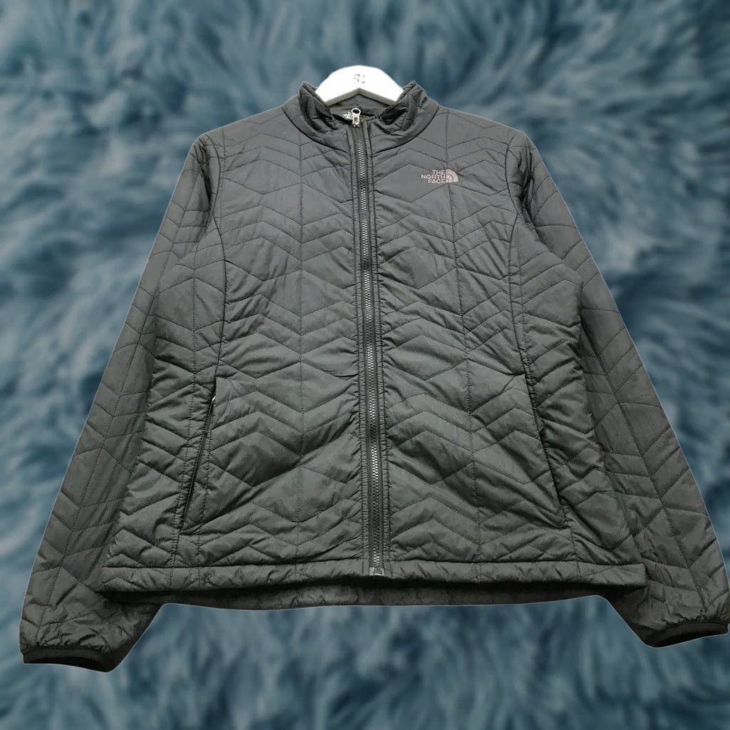 The North Face The North Face Logo Black Quilted Puffer Jacket Womens L Regular Long Sleeve Full Zip Pockets Size L / US 10 / IT 46 - 1 Thumbnail