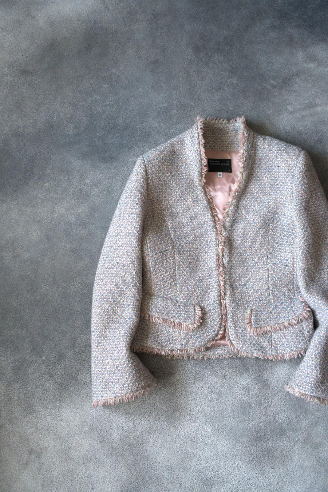 Alexander McQueen FW1993 Alexander McQueen Tweed Blazer Jacket Knit Size L / US 10 / IT 46 - 9 Thumbnail