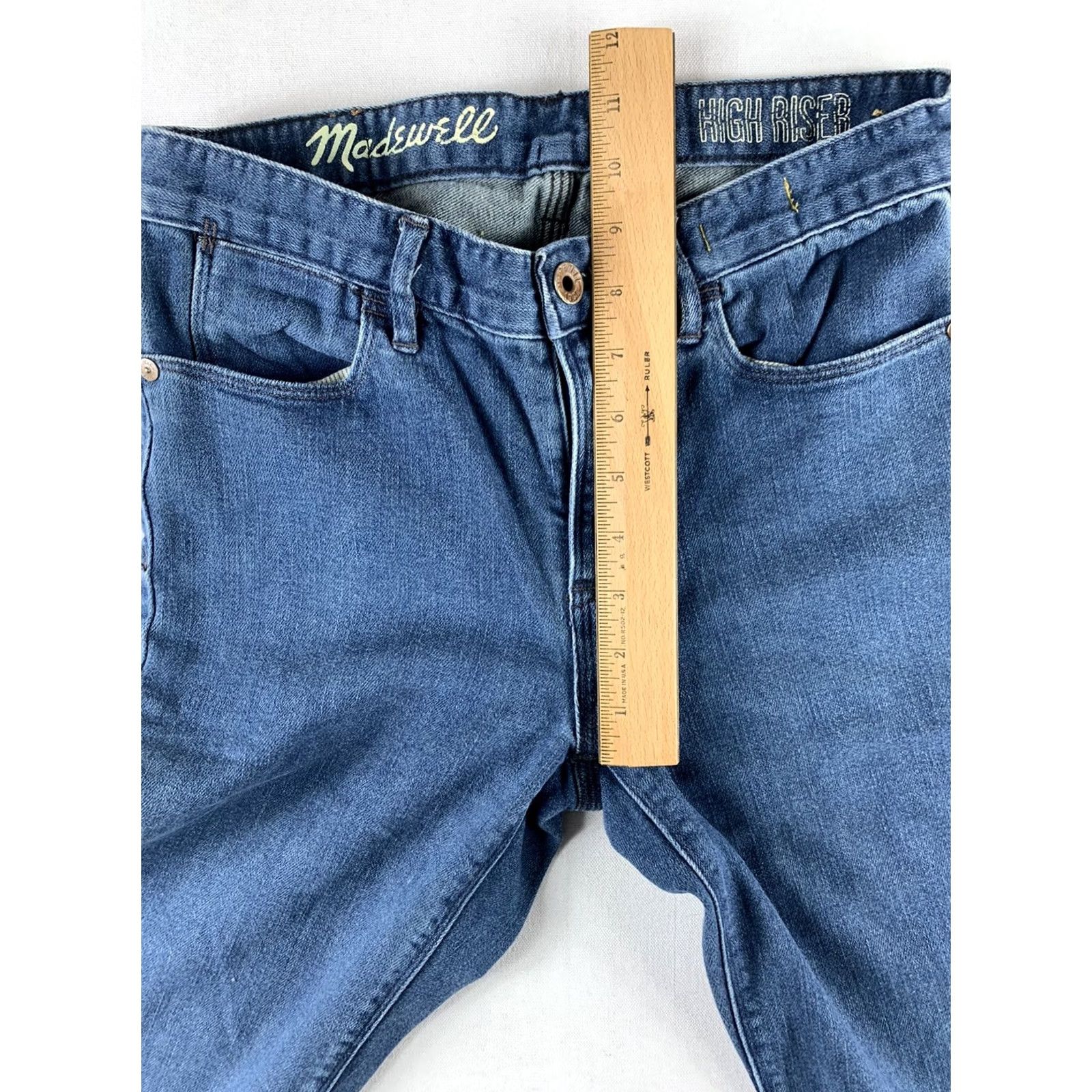Madewell Madewell Womens Jeans High Riser Blue Denim Skinny Regular 28X24 Size 28" / US 6 / IT 42 - 3 Thumbnail