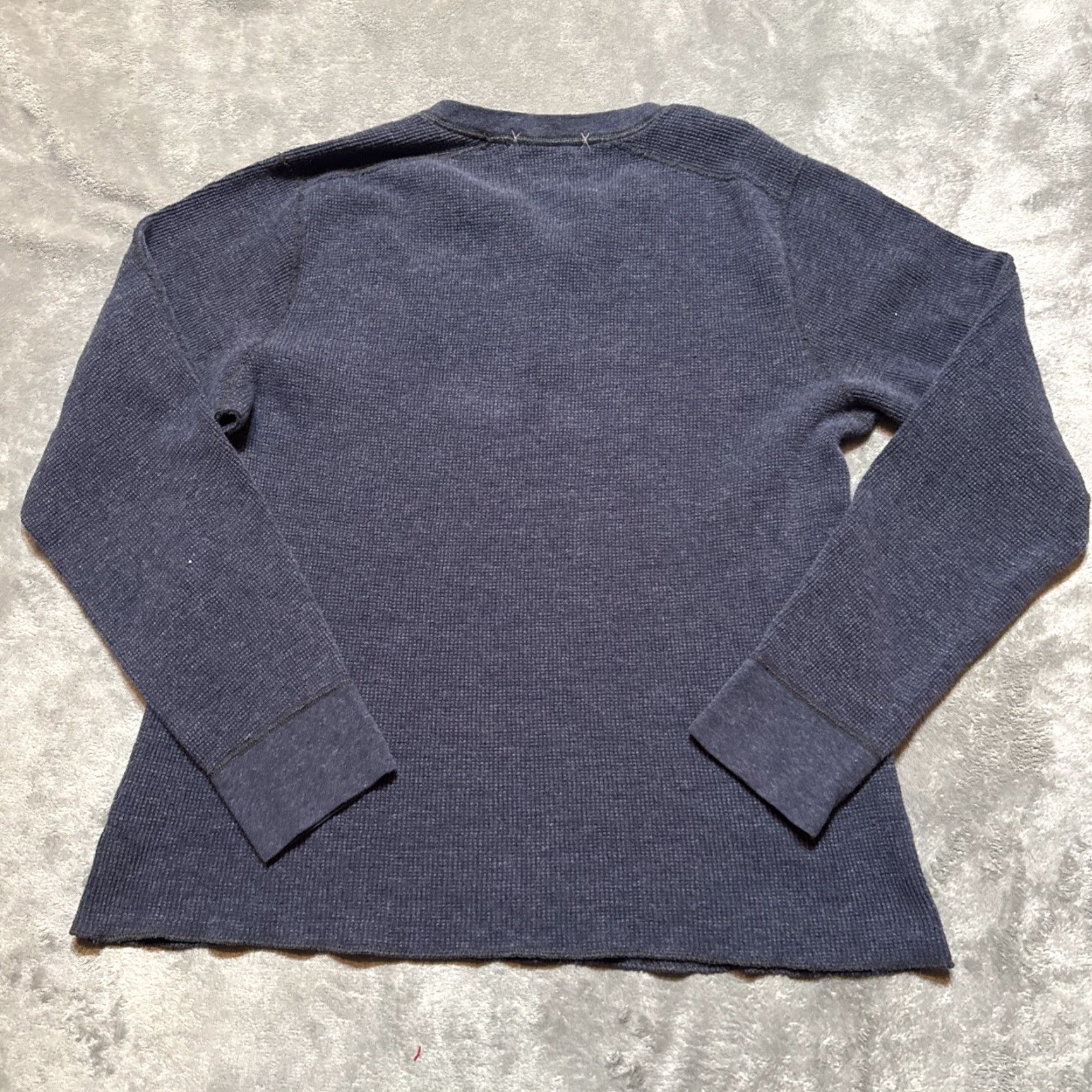 Wallace & Barnes Wallace & Barnes Henley Shirt Mens XL Blue Waffle Knit J.Crew Thermal Shirt Size US XL / EU 56 / 4 - 7 Thumbnail