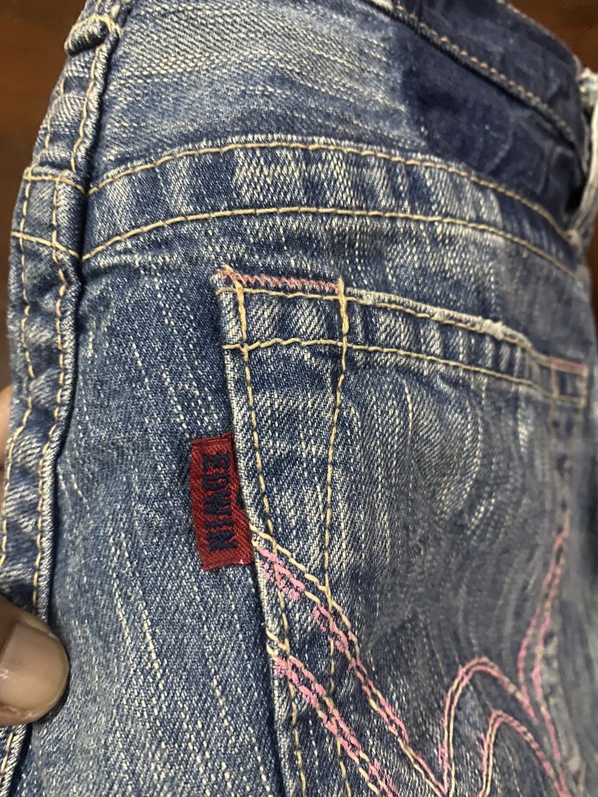 Edwin × If Six Was Nine × Japanese Brand FIRE 🔥 FLARE EDWIN 503 BLUE TRIP WIDE LEG BOOTCUT Size 32" / US 10 / IT 46 - 17 Thumbnail