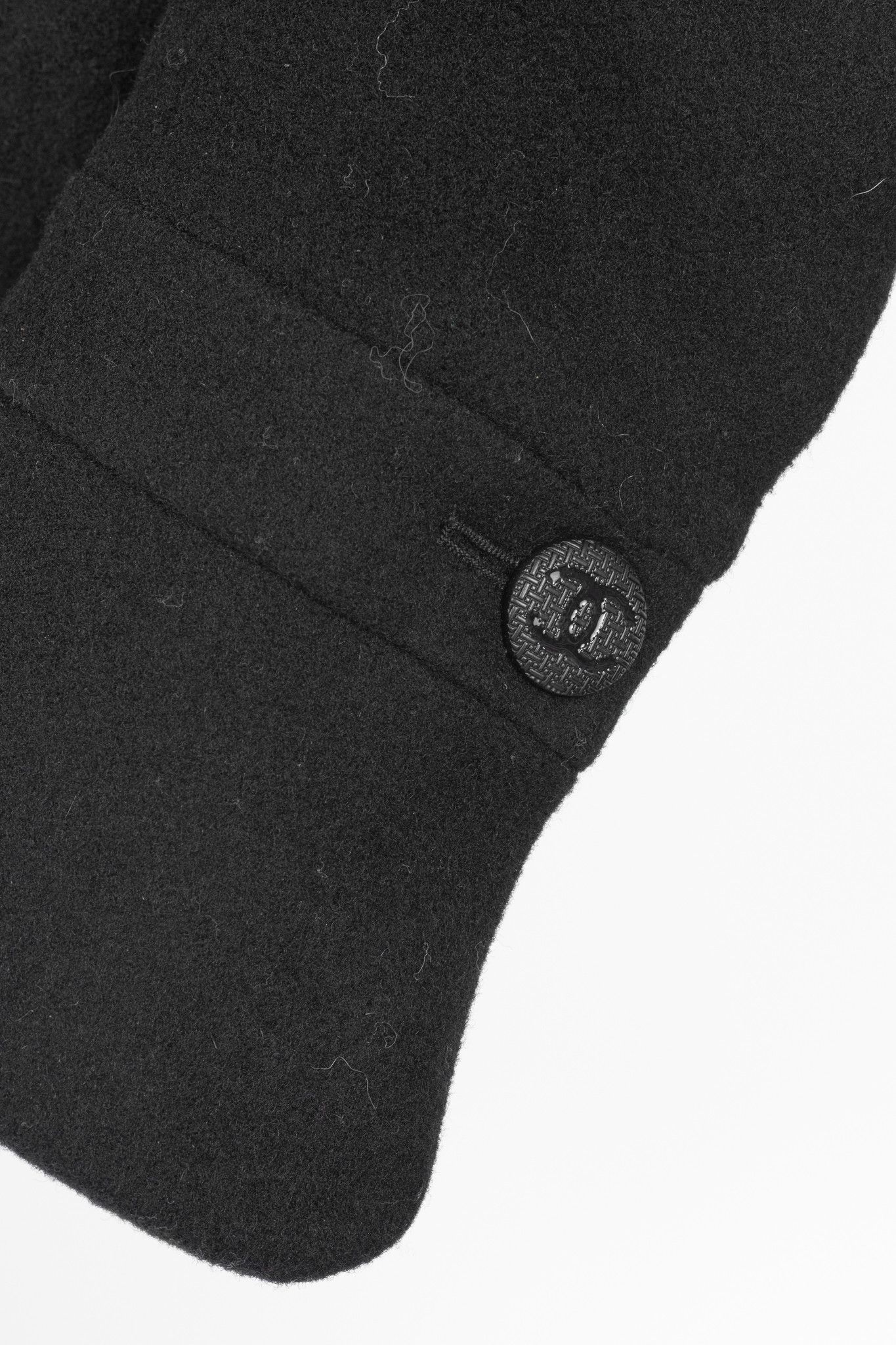Chanel Chanel Black Wool-Blend Panelled Buttoned-Chain Blazer Size XS / US 0-2 / IT 36-38 - 7 Thumbnail