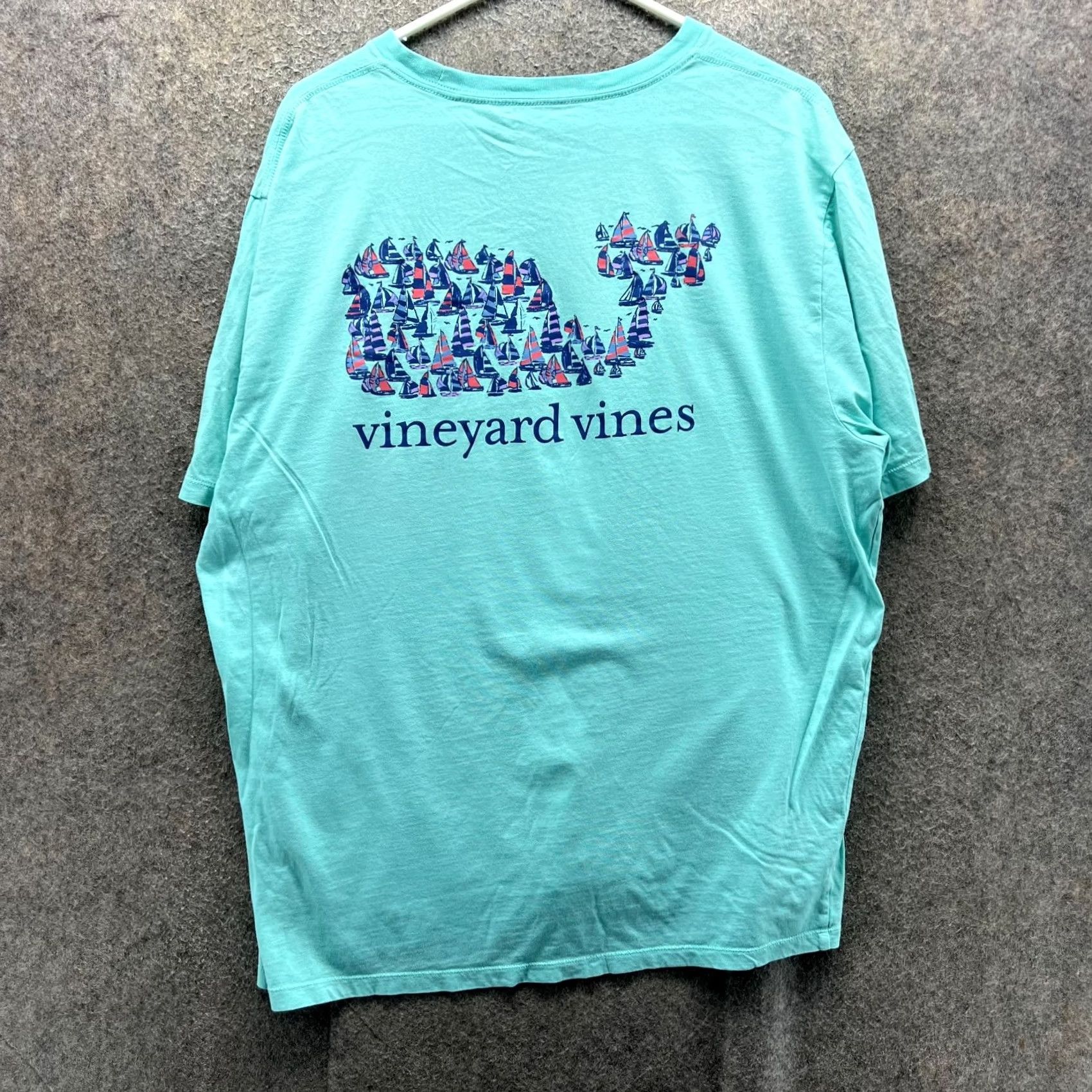 Vineyard Vines Vineyard Vines Shirt Men XL Blue Tee Crewneck Whale Sail Boat Pocket T-Shirt Short Sleeve Solid Cotton Logo All Seasons 2020-2029 Mens Size US XL / EU 56 / 4 - 2 Thumbnail