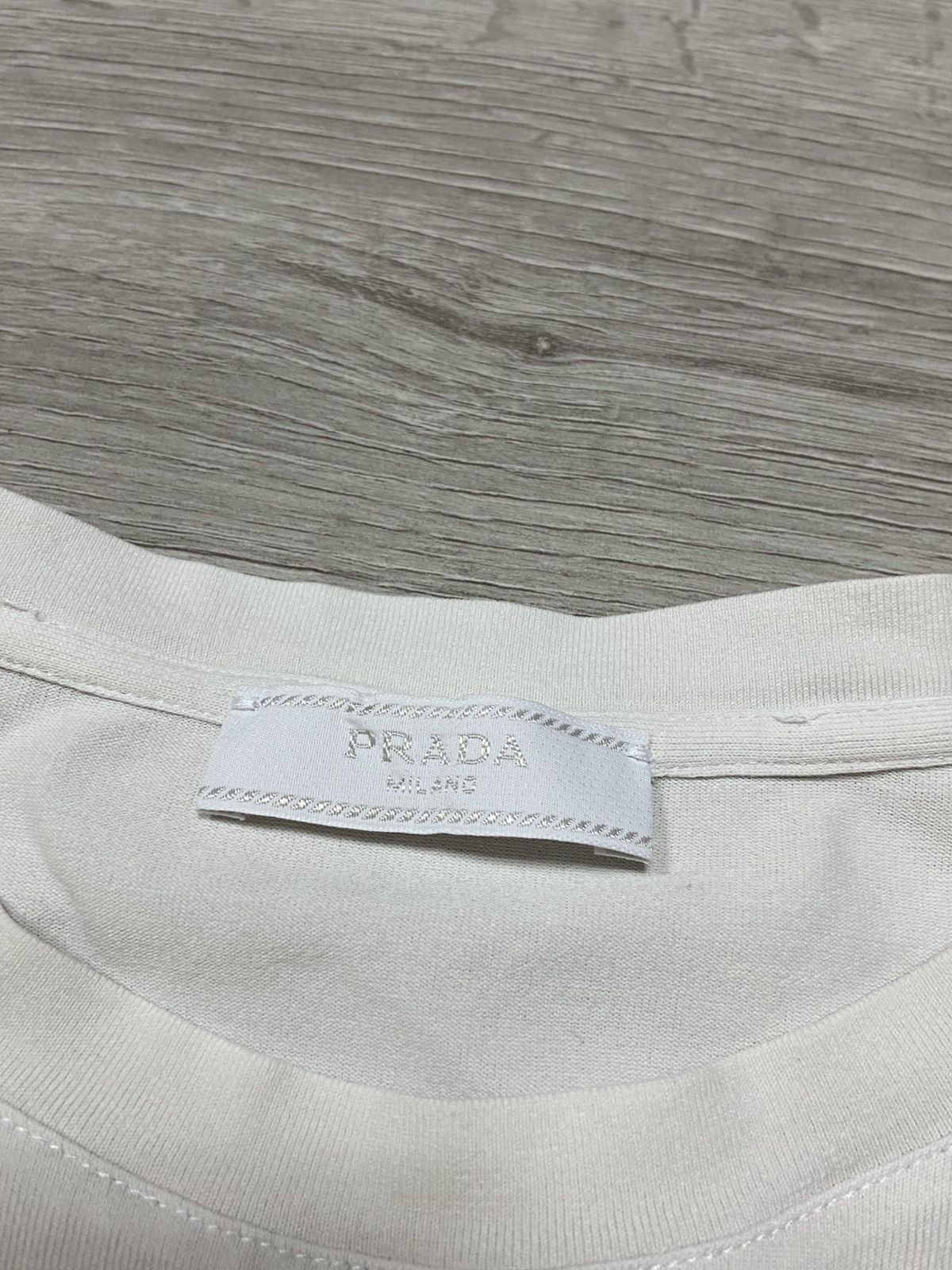 Prada Prada nylon pocket white tab tee shirt Size US M / EU 48-50 / 2 - 4 Thumbnail