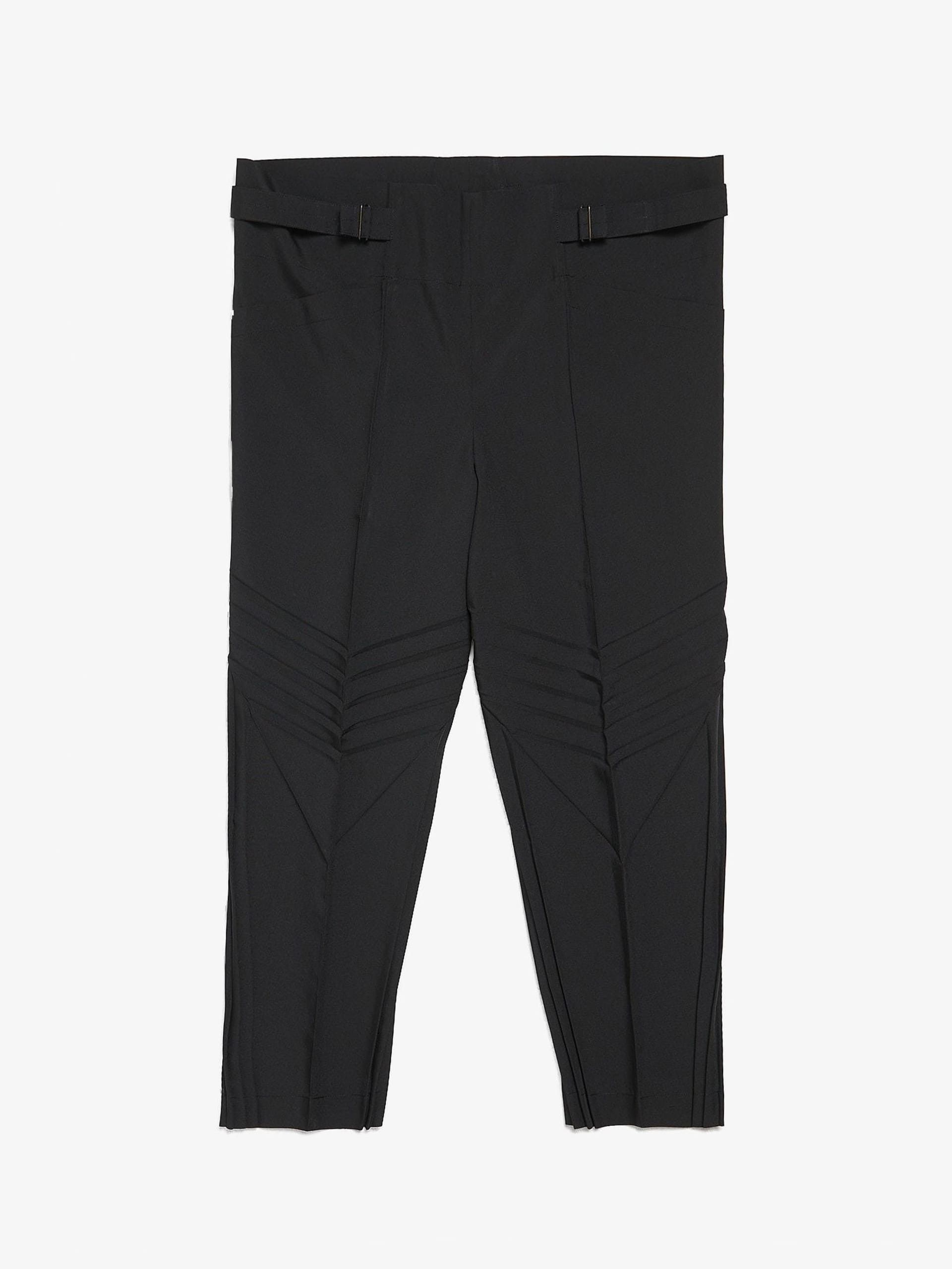 Issey Miyake Black Belted Plissed Polyester Trousers Size US 34 / EU 50 - 1 Thumbnail