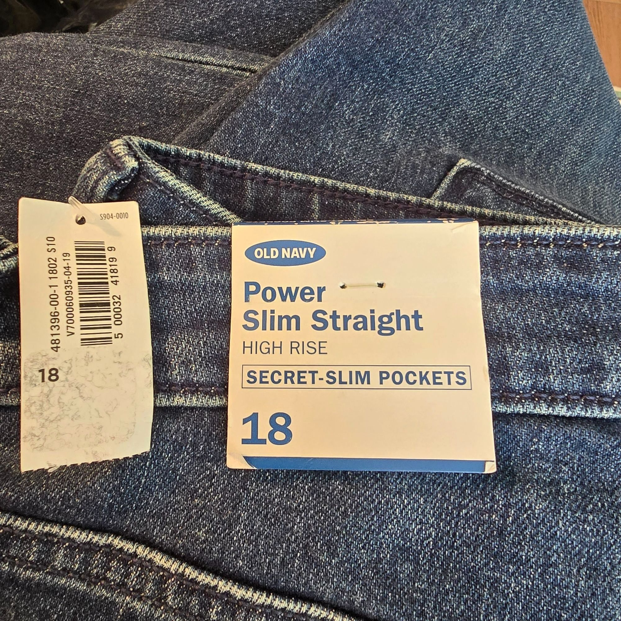 Old Navy Old Navy Jeans Size 18 Distressed Power Slim Straight High R Size 40" / US 18 - 4 Thumbnail