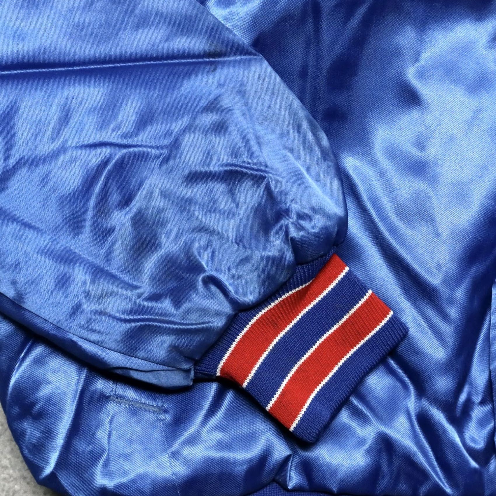 Vintage VINTAGE Tulare Logo Satin Jacket Mens L Blue Swingster Jacket Size US L / EU 52-54 / 3 - 3 Thumbnail