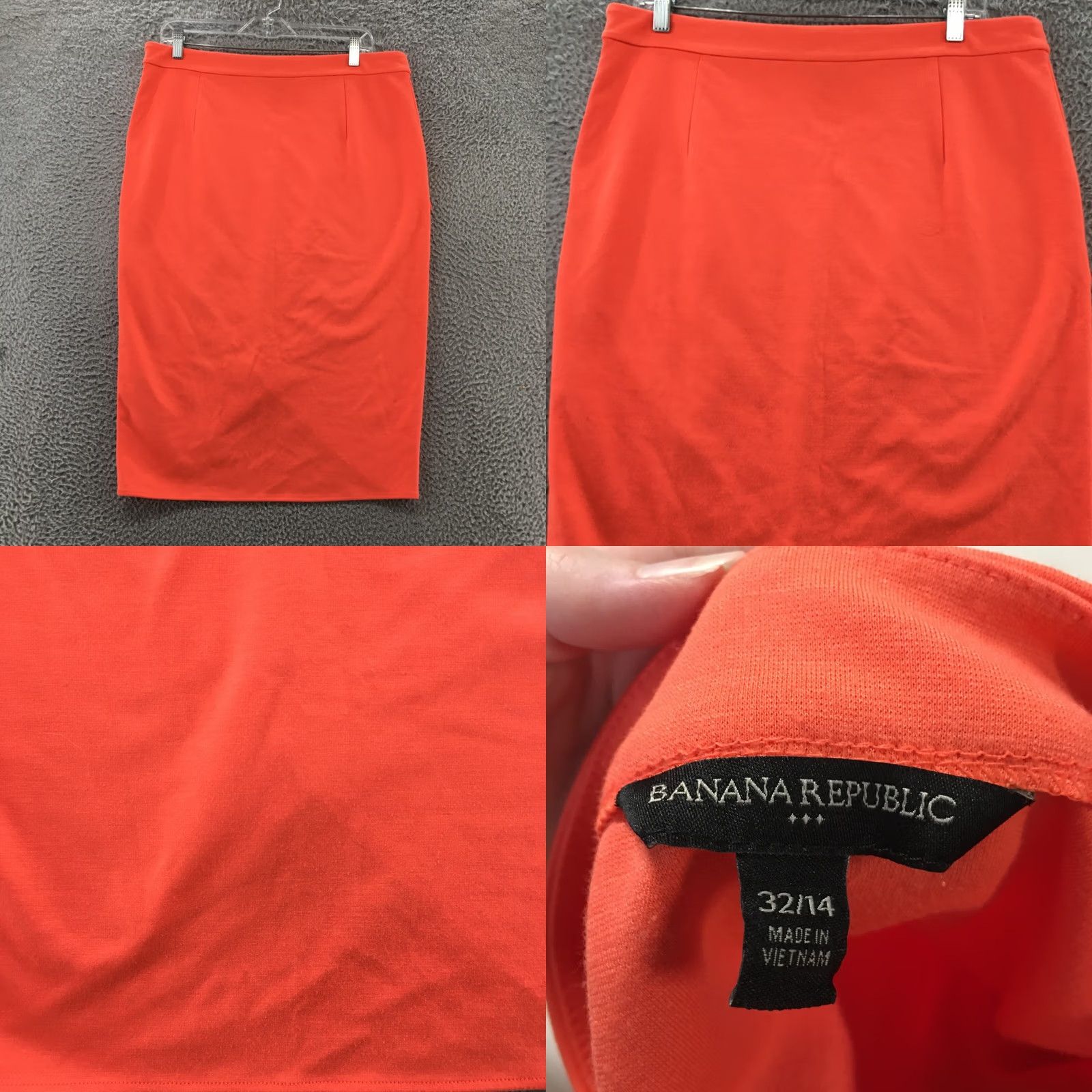 Banana Republic Banana Republic Straight & Pencil Skirt Women Orange Casual Knee Length 32 14 Regular Zip Lined Stretch (Vintage: No) Womens Size 24" / US 00 / IT 34 - 8 Thumbnail