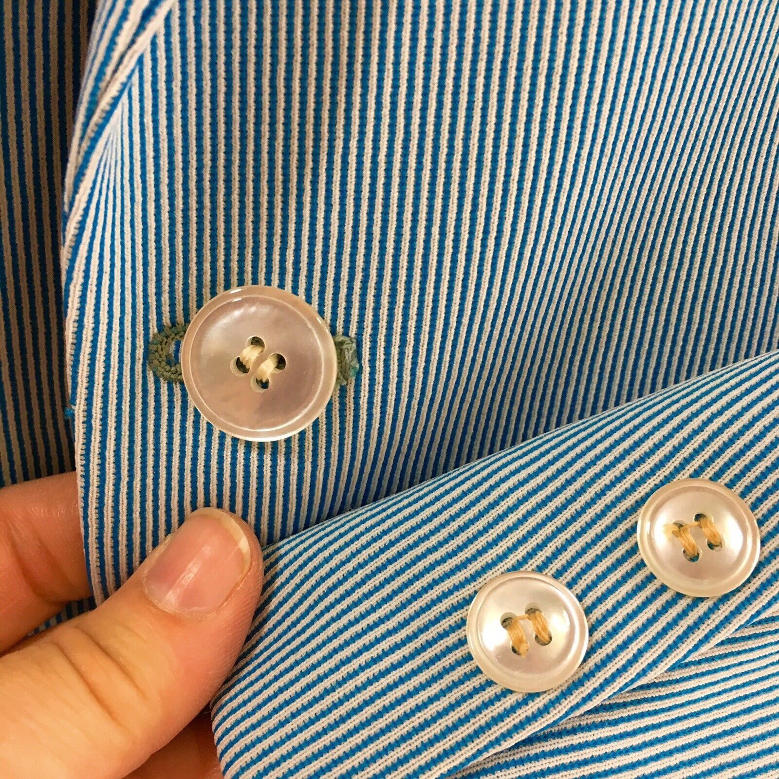 Other Vtg Craigs MOD Blue White STRIPE Boating Yacht Sport Coat Size 40R - 7 Thumbnail