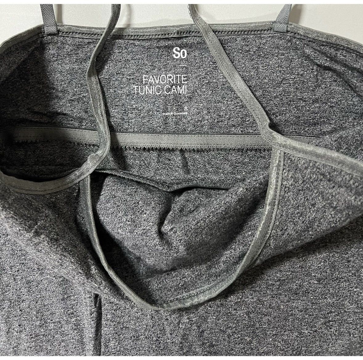 Sonoma SO Gray Marled Cami Shelf-Bra Camisole Tank Top Shirt Size S Size S / US 4 / IT 40 - 4 Thumbnail