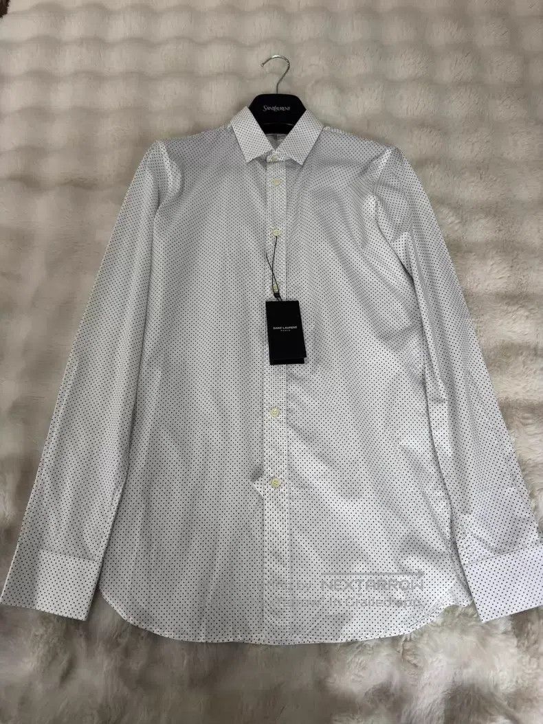 Saint Laurent Paris Saint Laurent Paris size 39 Original White Polka Dot Men's Size US M / EU 48-50 / 2 - 1 Thumbnail