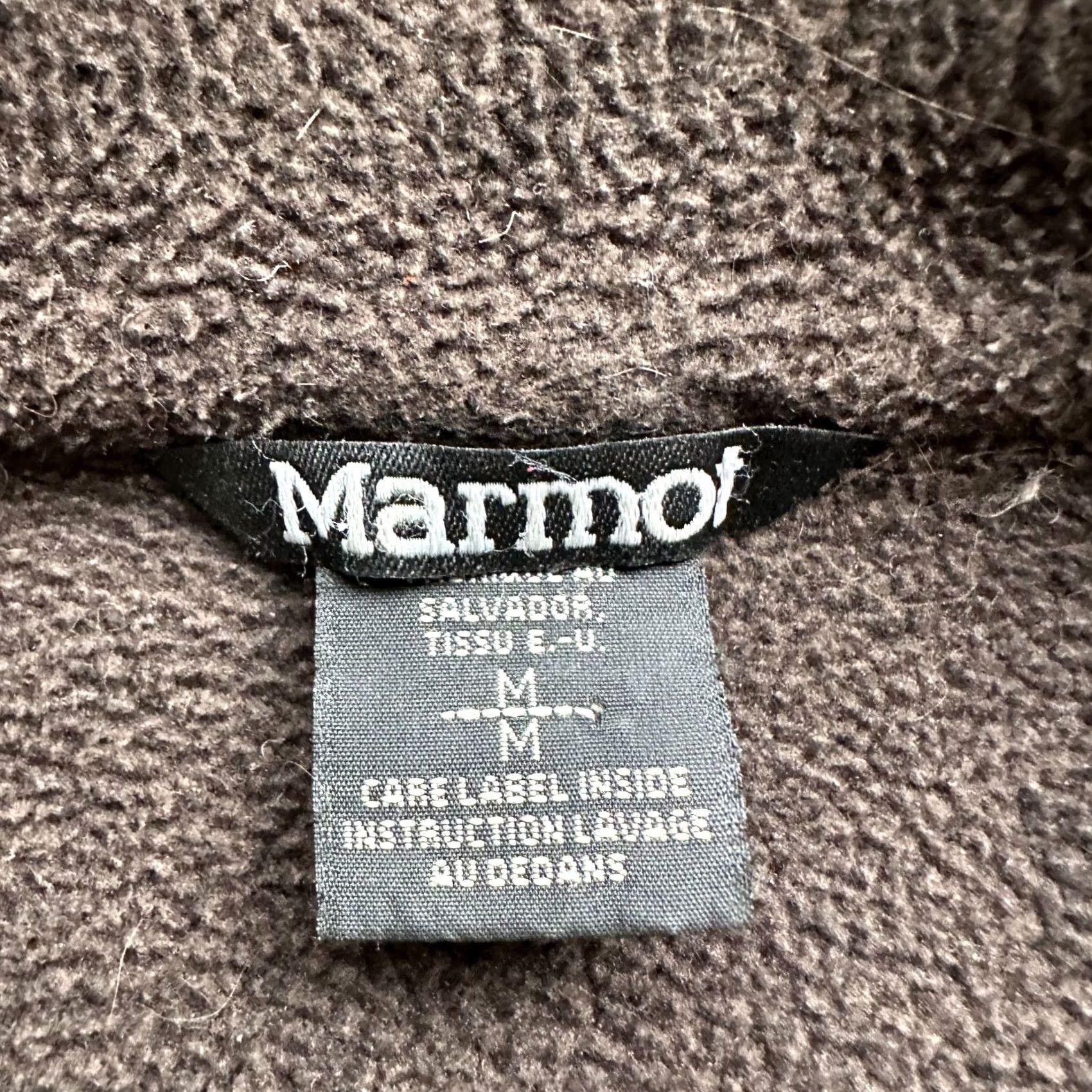 Marmot Marmot Jacket Mens Medium Full Zip Mock Neck Fleece Dark Brown Polartec Pockets Size US M / EU 48-50 / 2 - 4 Thumbnail