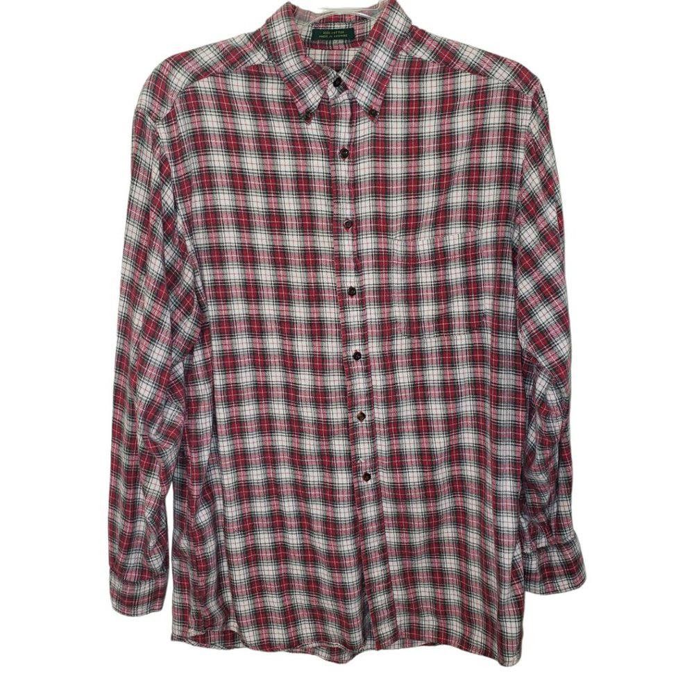 Club Room CT357 Club Room Long Sleeve Red & Green Men’s Shirt L Size US L / EU 52-54 / 3 - 1 Thumbnail