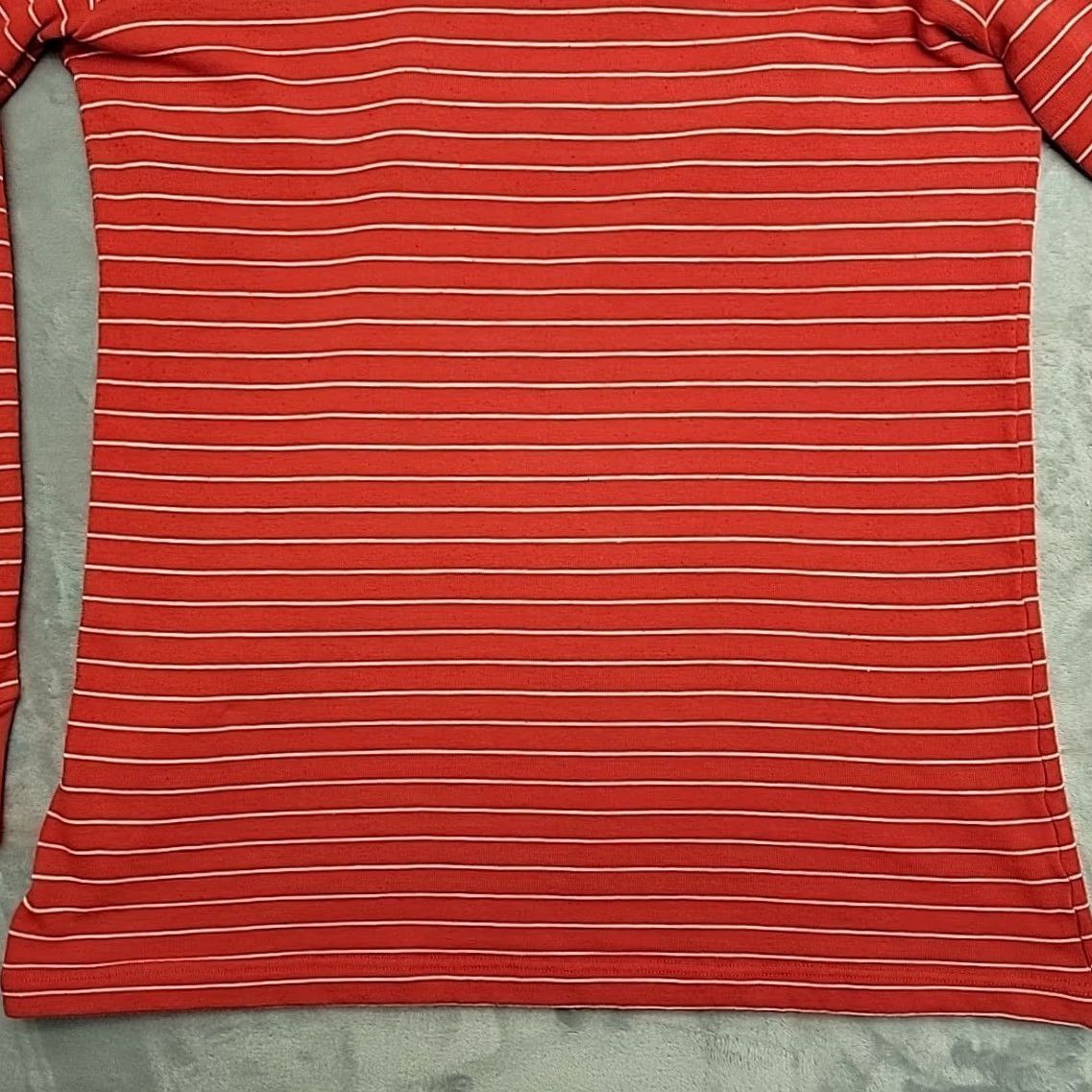 Vintage VTG Fischer Pullover Women M Red Striped Thermal Ski Fleece Mid layer Alpine 80s Men's Womens Girls 2000s? Size M / US 6-8 / IT 42-44 - 2 Thumbnail