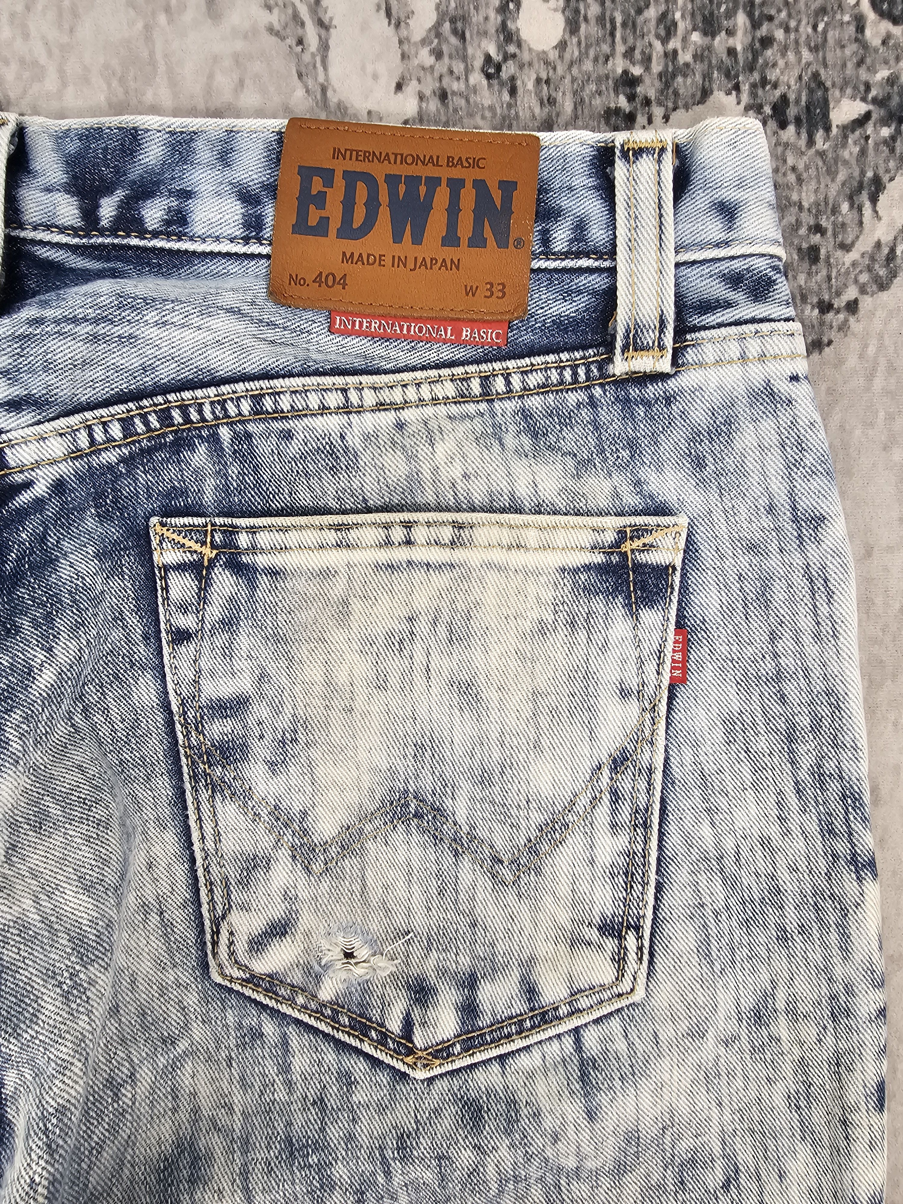 Edwin EDWIN 404 Acid Wash Bleach Cropped Jeans JB0242 Size 35x28.5 Size US 35 - 10 Thumbnail