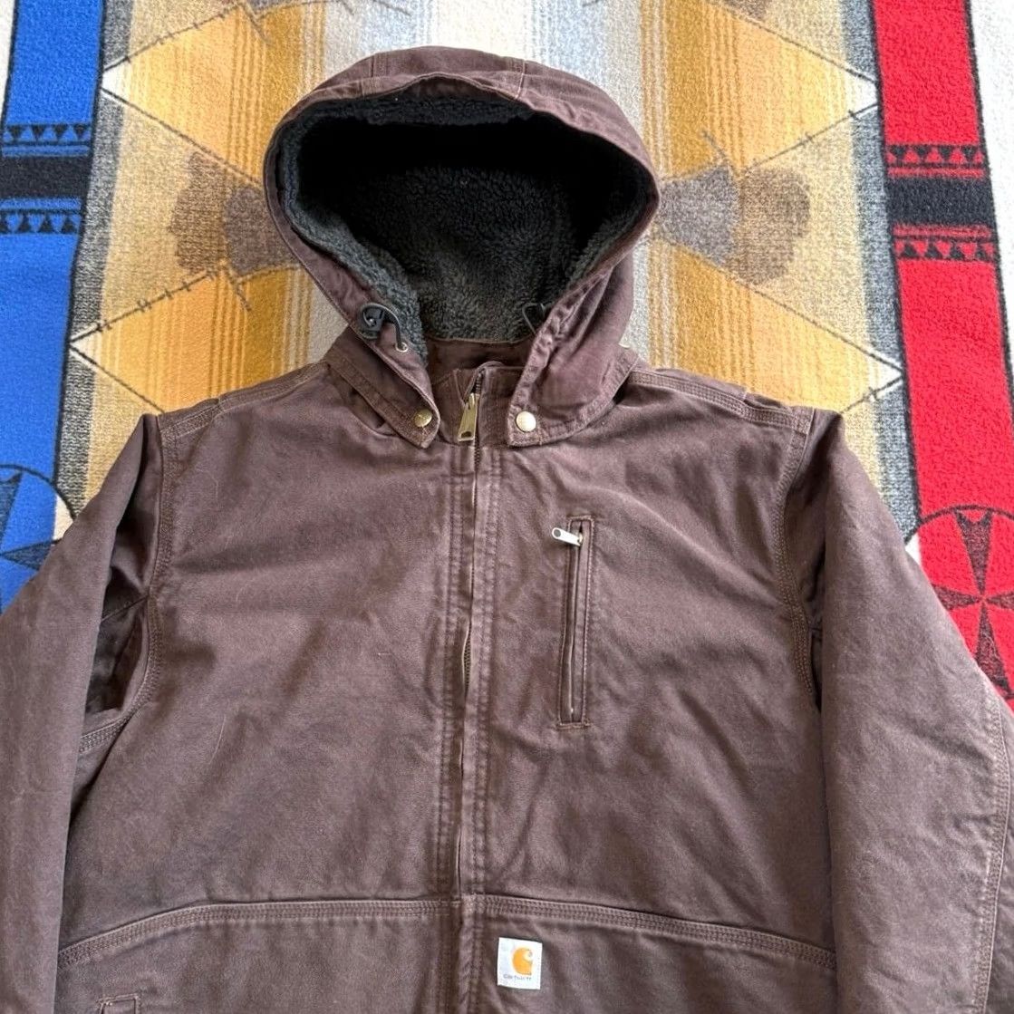 Carhartt Carhartt Jacket Women's XL Full Swing Sherpa Lined Caldwell 102248 Brown Workwear Outdoor Size XL / US 12-14 / IT 48-50 - 6 Thumbnail