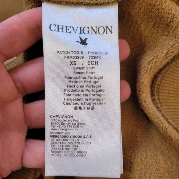 Chevignon Chevignon Patch Togs Nut 2027 Crewneck Sweater - Xs Size US XS / EU 42 / 0 - 5 Thumbnail