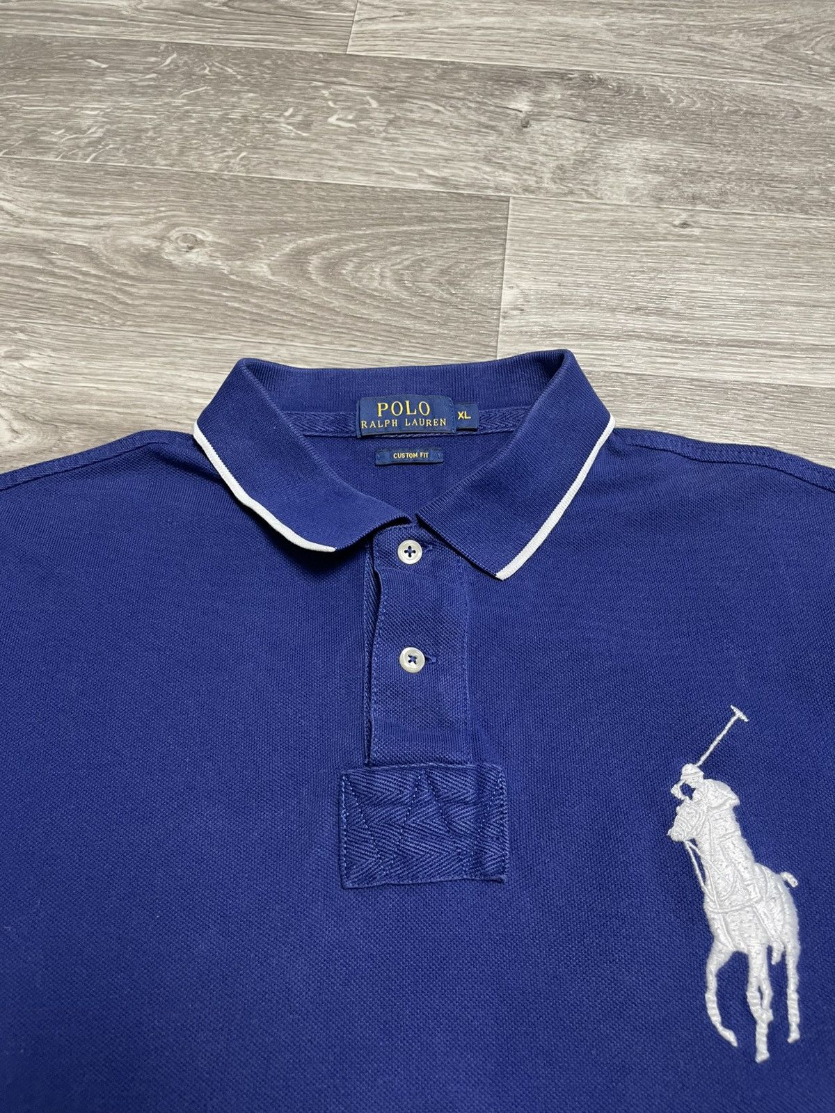 Rugby Ralph Lauren Vintage Polo Ralph Lauren Big Ponny Blue Rugby Polo Shirt Size US XL / EU 56 / 4 - 6 Thumbnail