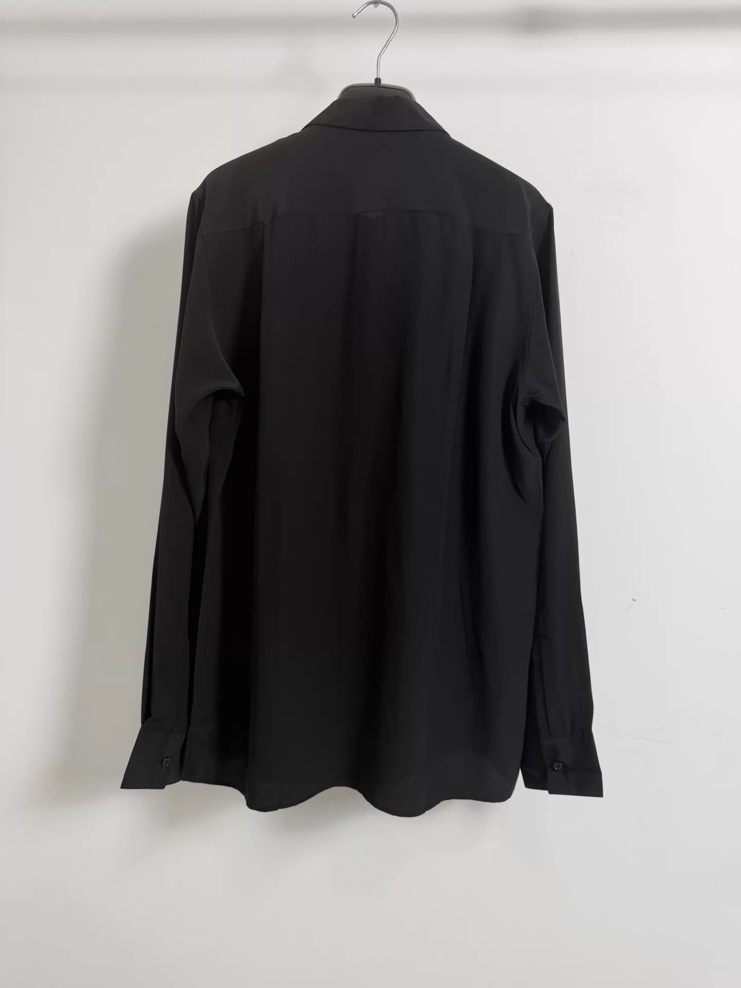 Saint Laurent Paris SLP14SS Black Warrior Silk Shirt 39 Size US M / EU 48-50 / 2 - 2 Thumbnail