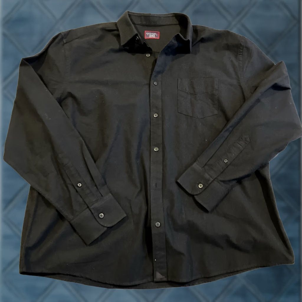 UNTUCKit UNTUCKit Black Flannel Button Down Shirt - Long Sleeve - XXL - Regular - Button-Up - 2XL Size US XXL / EU 58 / 5 - 1 Thumbnail