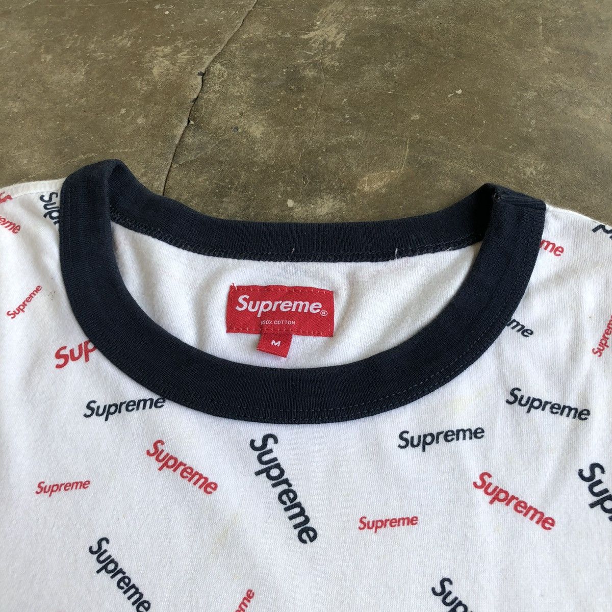 Supreme FW 18 Supreme Scatter Ringer Tee White Size US L / EU 52-54 / 3 - 8 Thumbnail