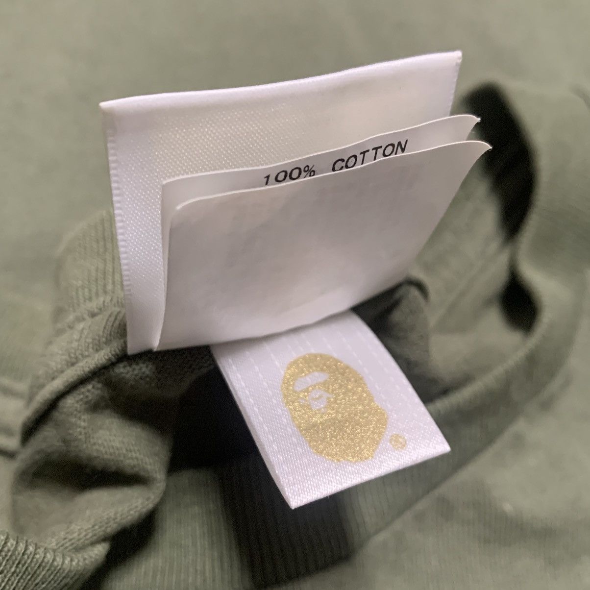 Bape Bape Medium Shark Khaki Green Tee A Bathing Ape Size US M / EU 48-50 / 2 - 6 Thumbnail