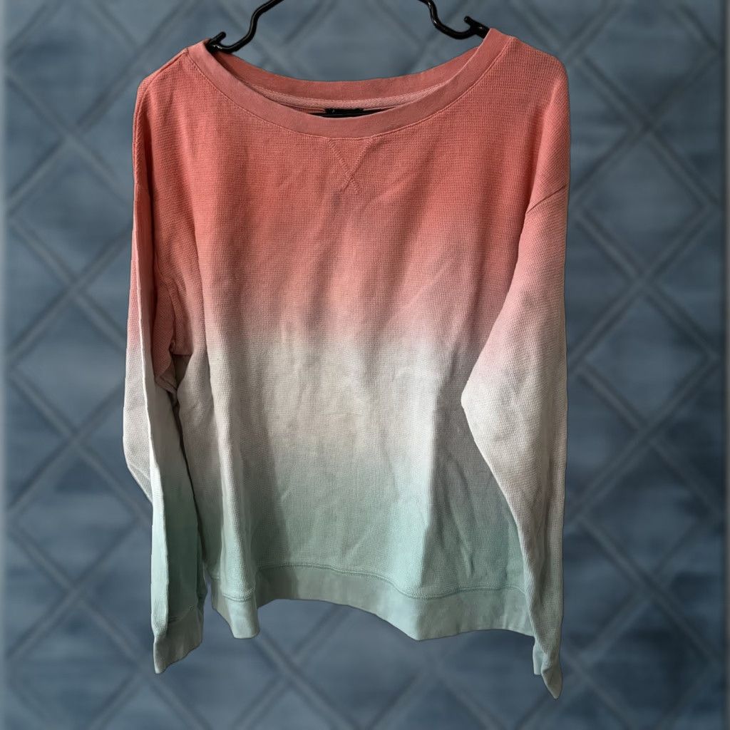Splendid Splendid Women's Sweatshirt Size L Multicolor Ombre Long Sleeve Pullover Fun Size L / US 10 / IT 46 - 1 Thumbnail