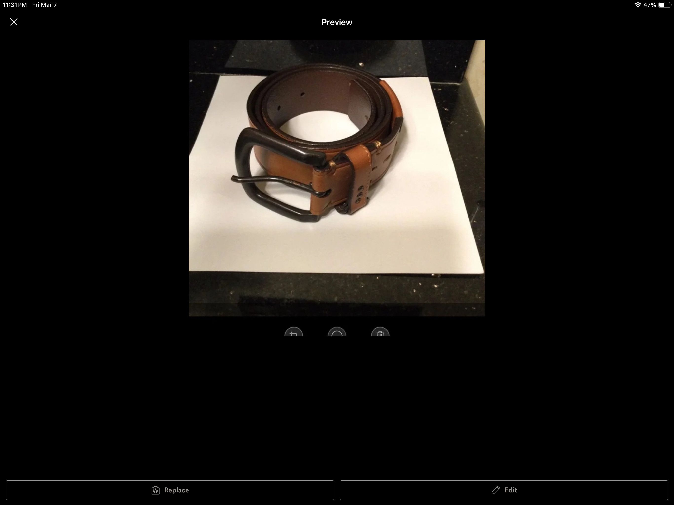 Andrew Marc Men’s MARC New York Belt Size 32 - 1 Thumbnail