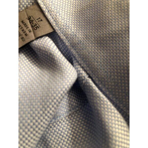 Nordstrom john W.nordstrom men's blue 100%cotton dress shirt 17/34-35 Size US XL / EU 56 / 4 - 4 Thumbnail