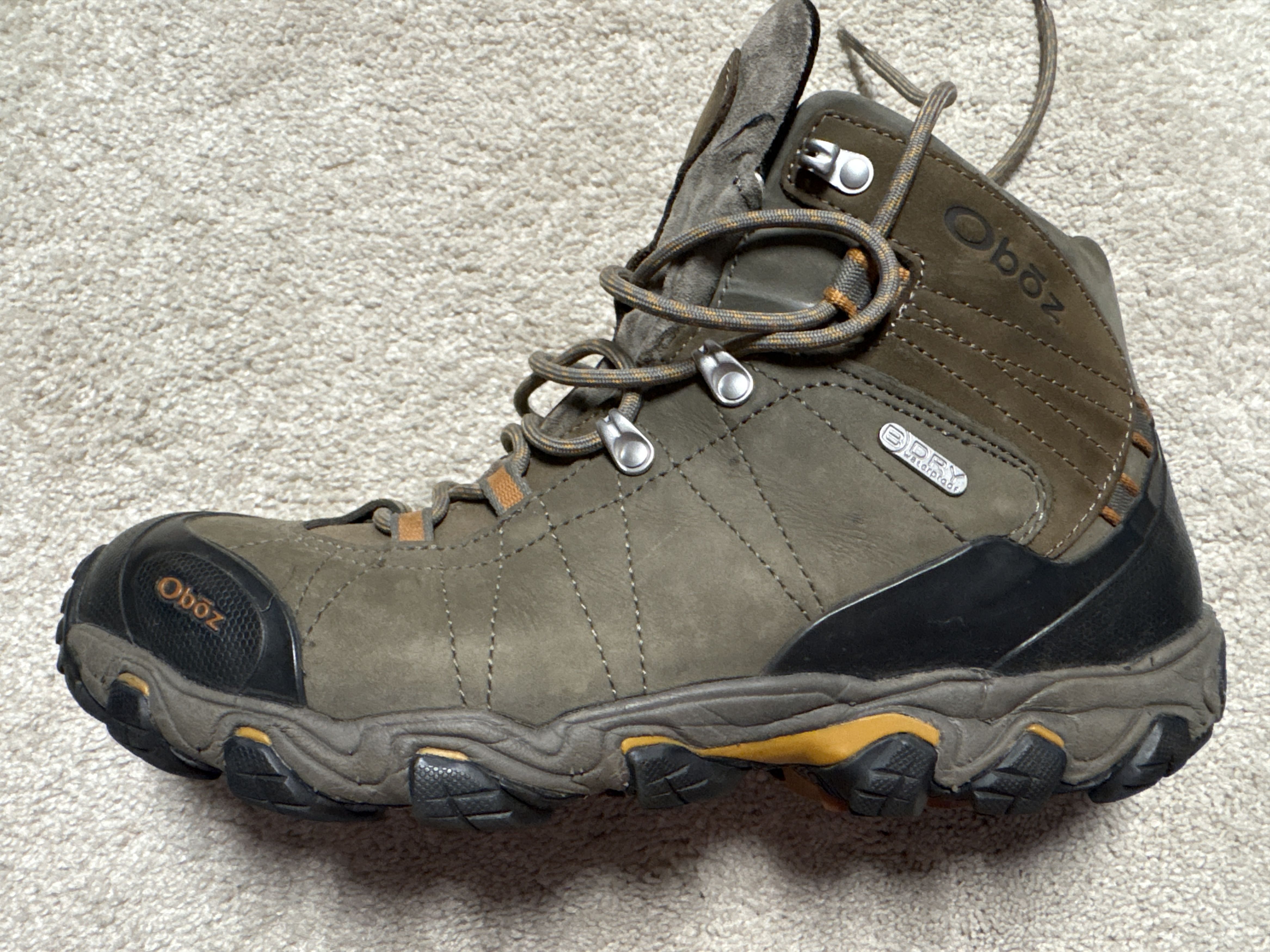 Oboz Oboz Men’s Bridger B Dry Mid Hiking Boots Size US 11.5 / EU 44-45 - 12 Thumbnail