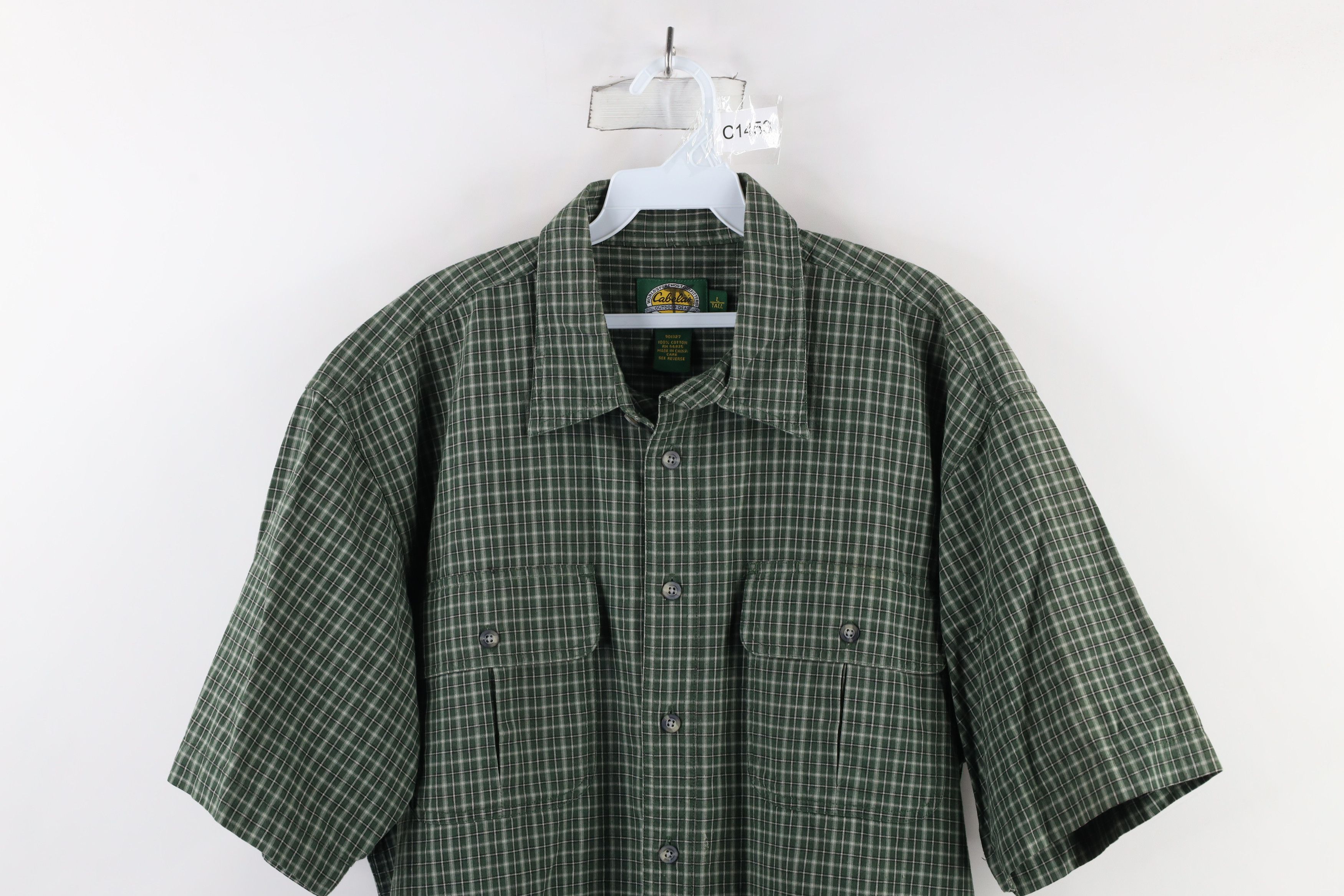 Cabelas × Vintage Vintage Cabelas Double Pocket Short Sleeve Button Shirt Size US L / EU 52-54 / 3 - 2 Thumbnail