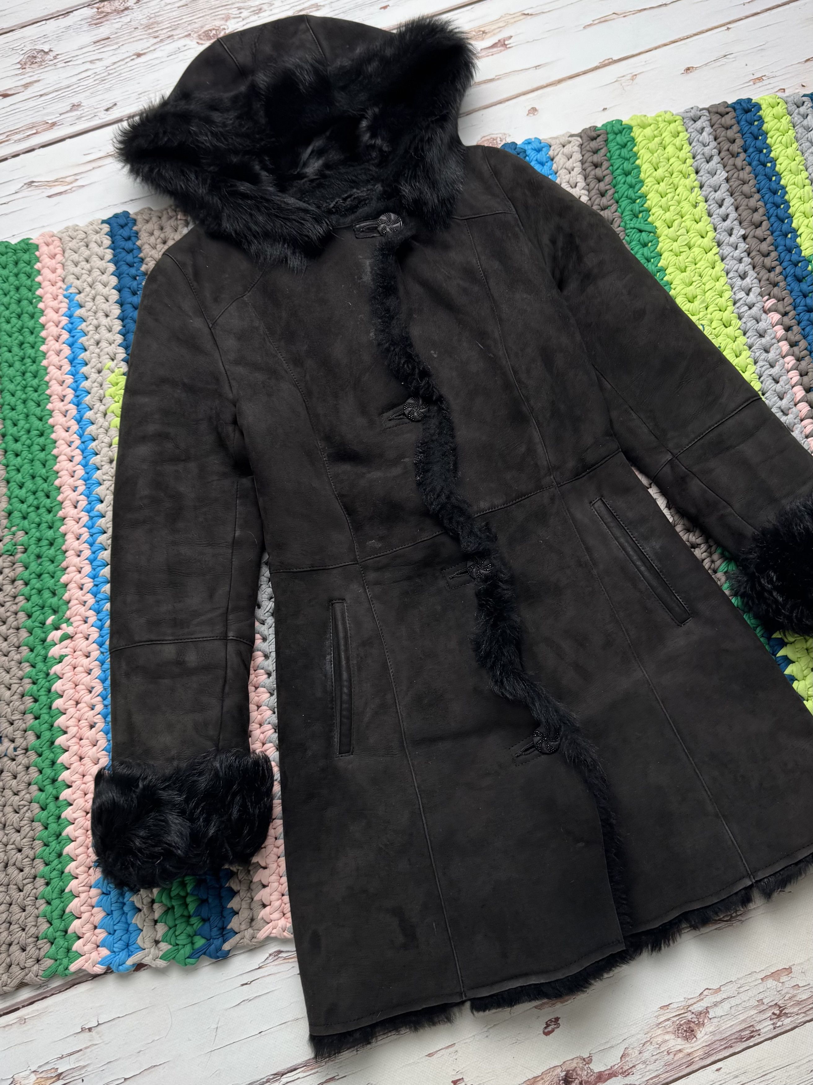 Vintage Vintage Real Sheepskin Hooded Coat (D10)(D15) Size XS / US 0-2 / IT 36-38 - 7 Thumbnail