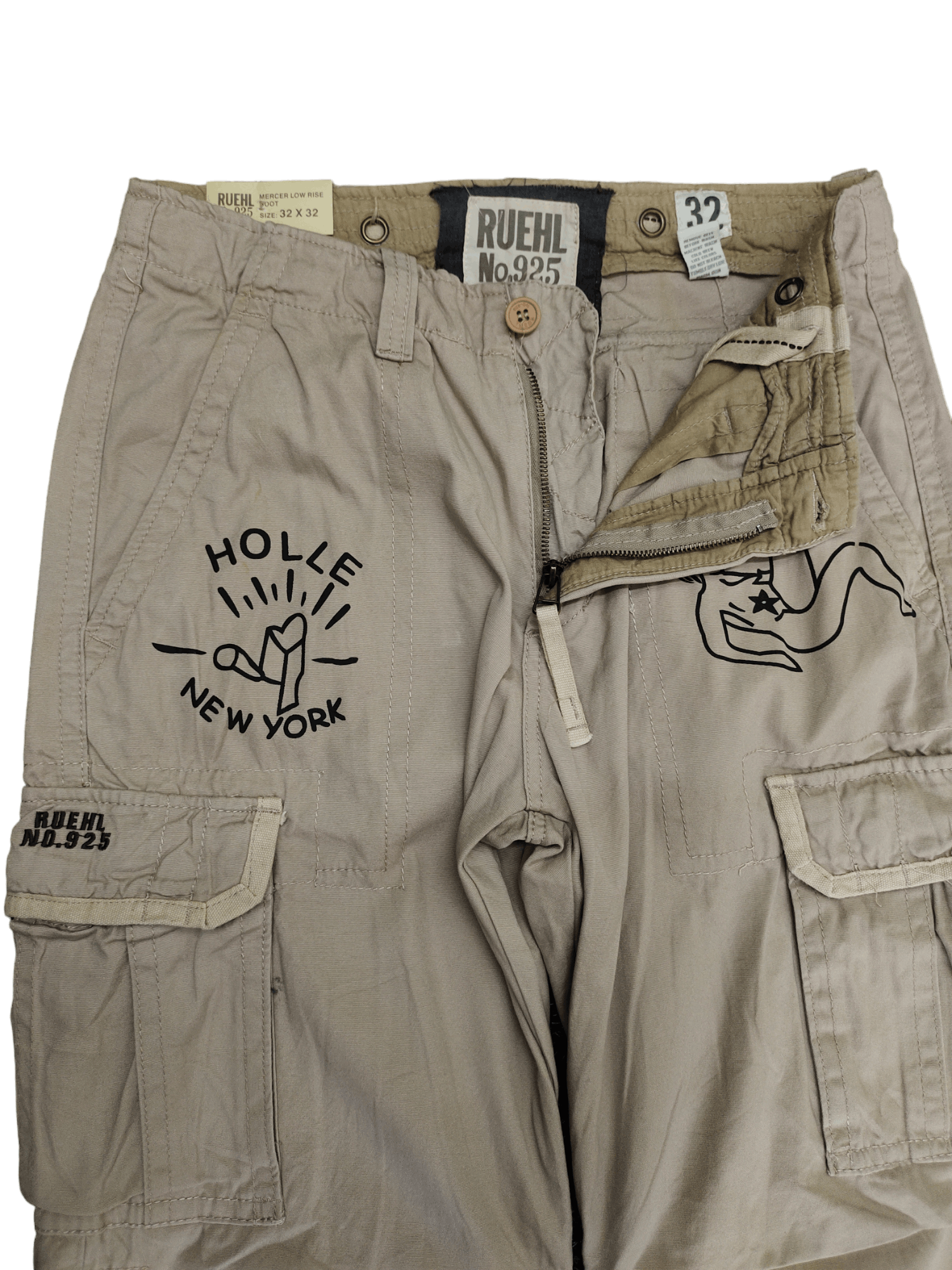 Ruehl No. 925 Baggy Cargo Pants Ruehl No. 925 Wide Leg Naked Pin Up Girls Size US 32 / EU 48 - 9 Thumbnail